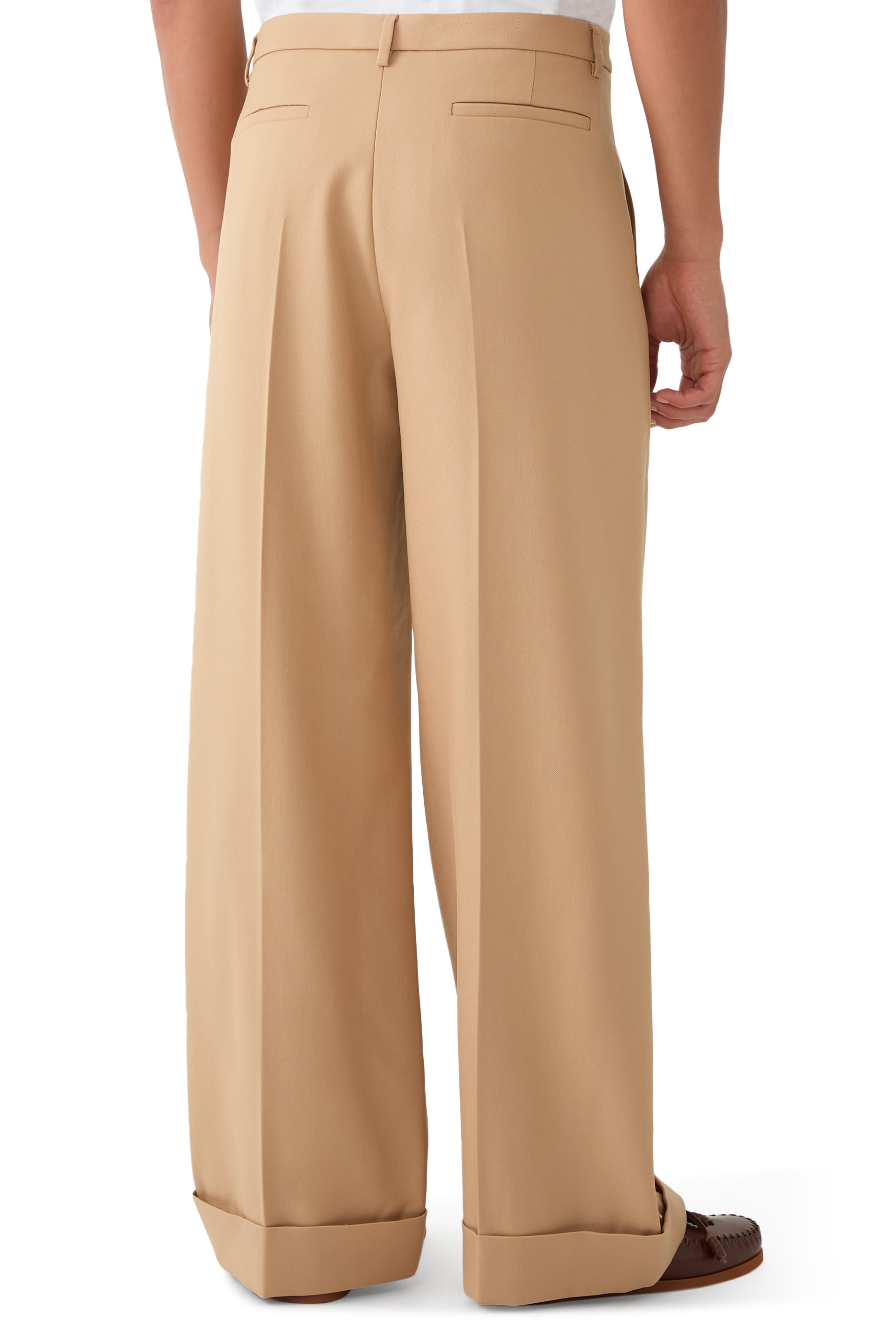 Straight-Fit Wool Trousers