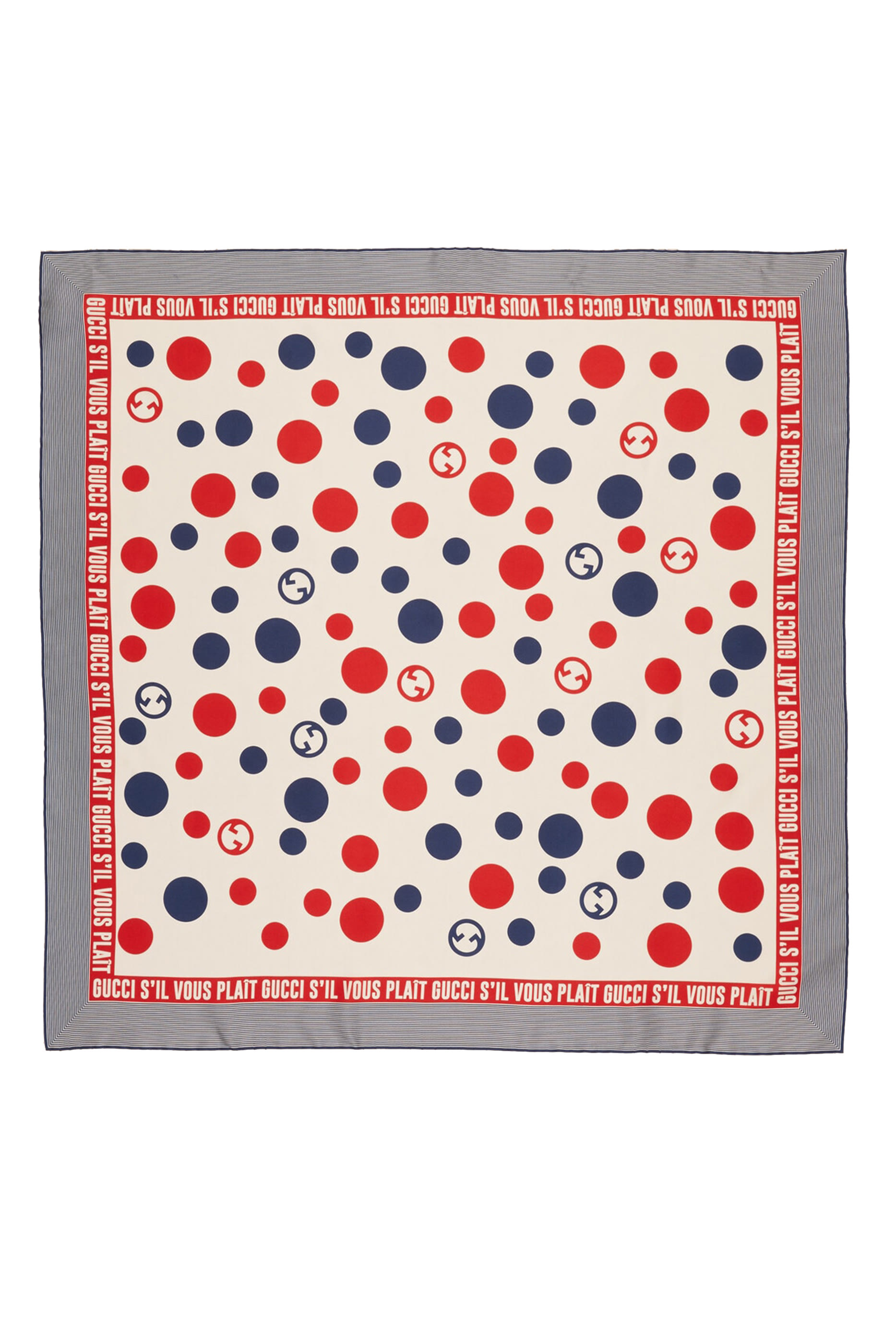 Round Interlocking G Print Silk Scarf