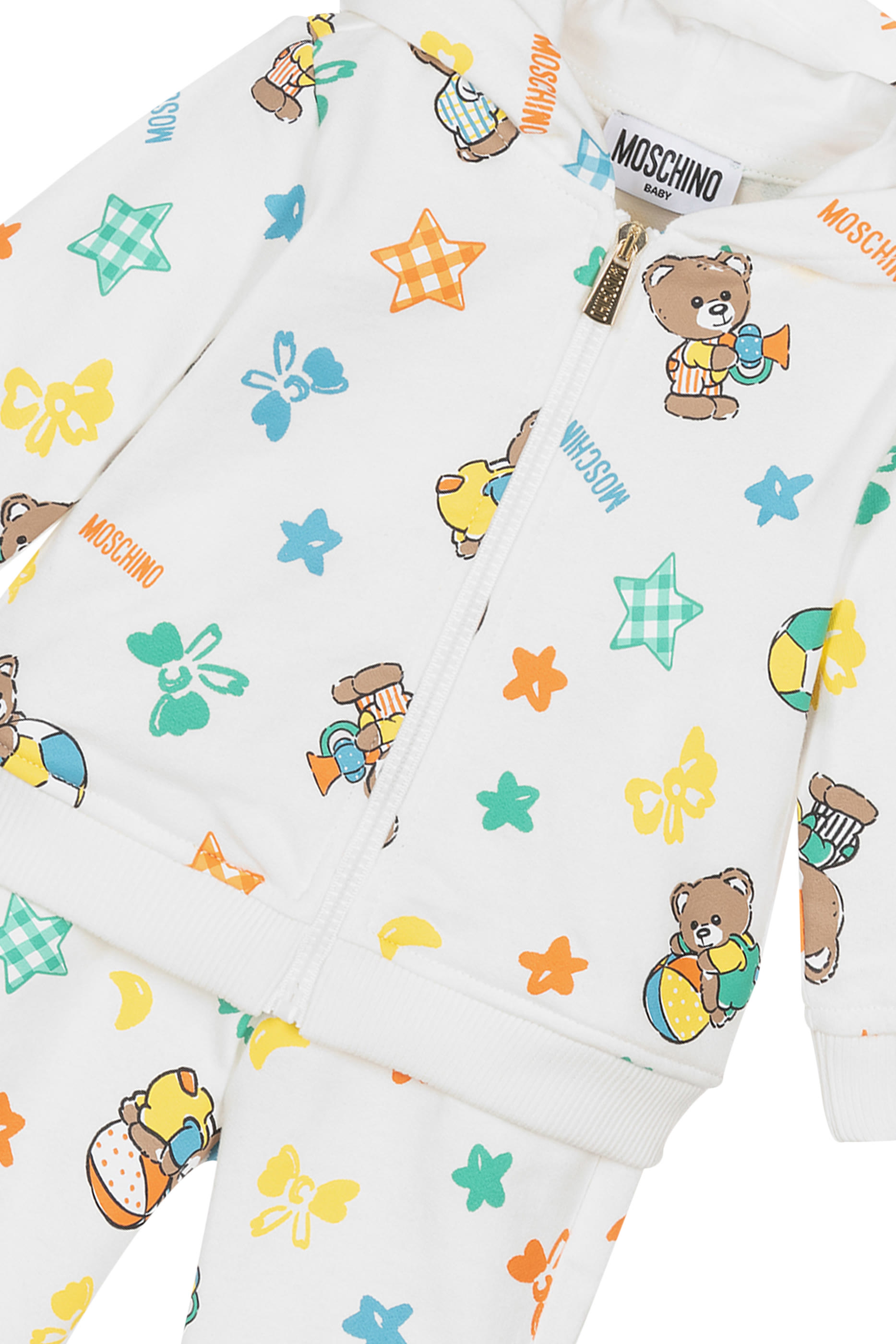 Kids Teddy Bear Fleece Hooded Tracksuit