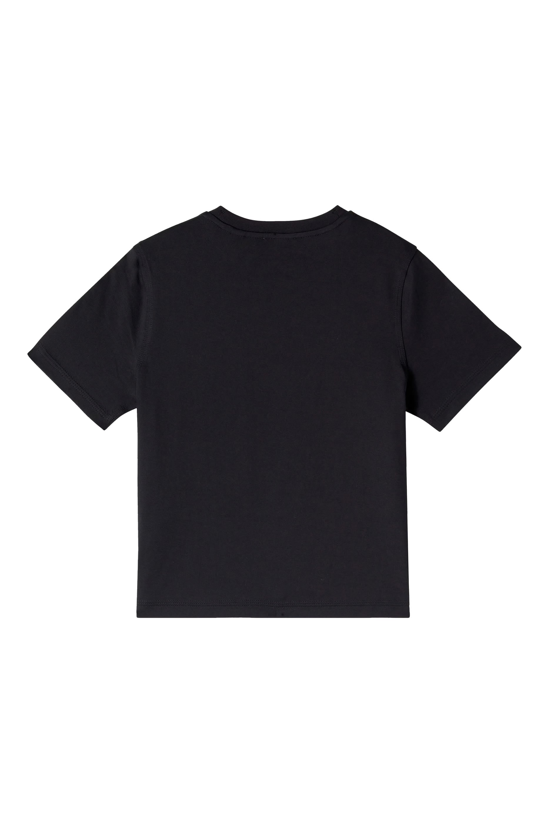 Kids Check Trim Cotton T-shirt 