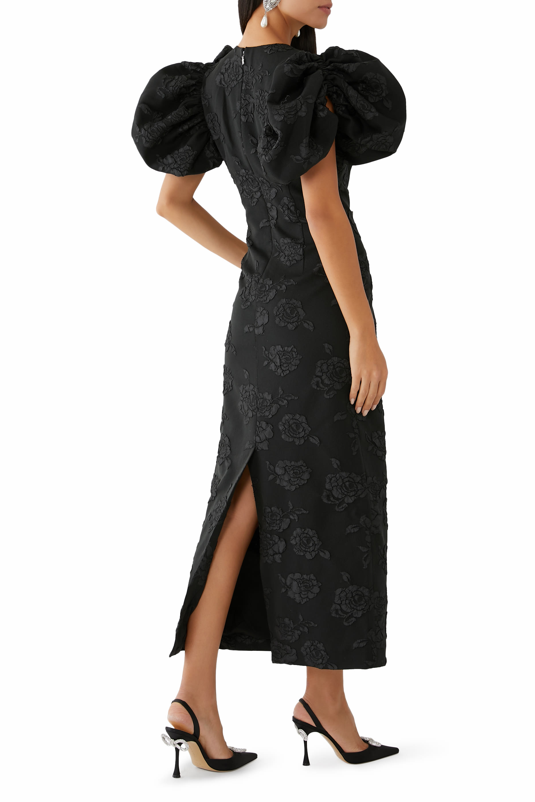 3D Jacquard Midi Dress