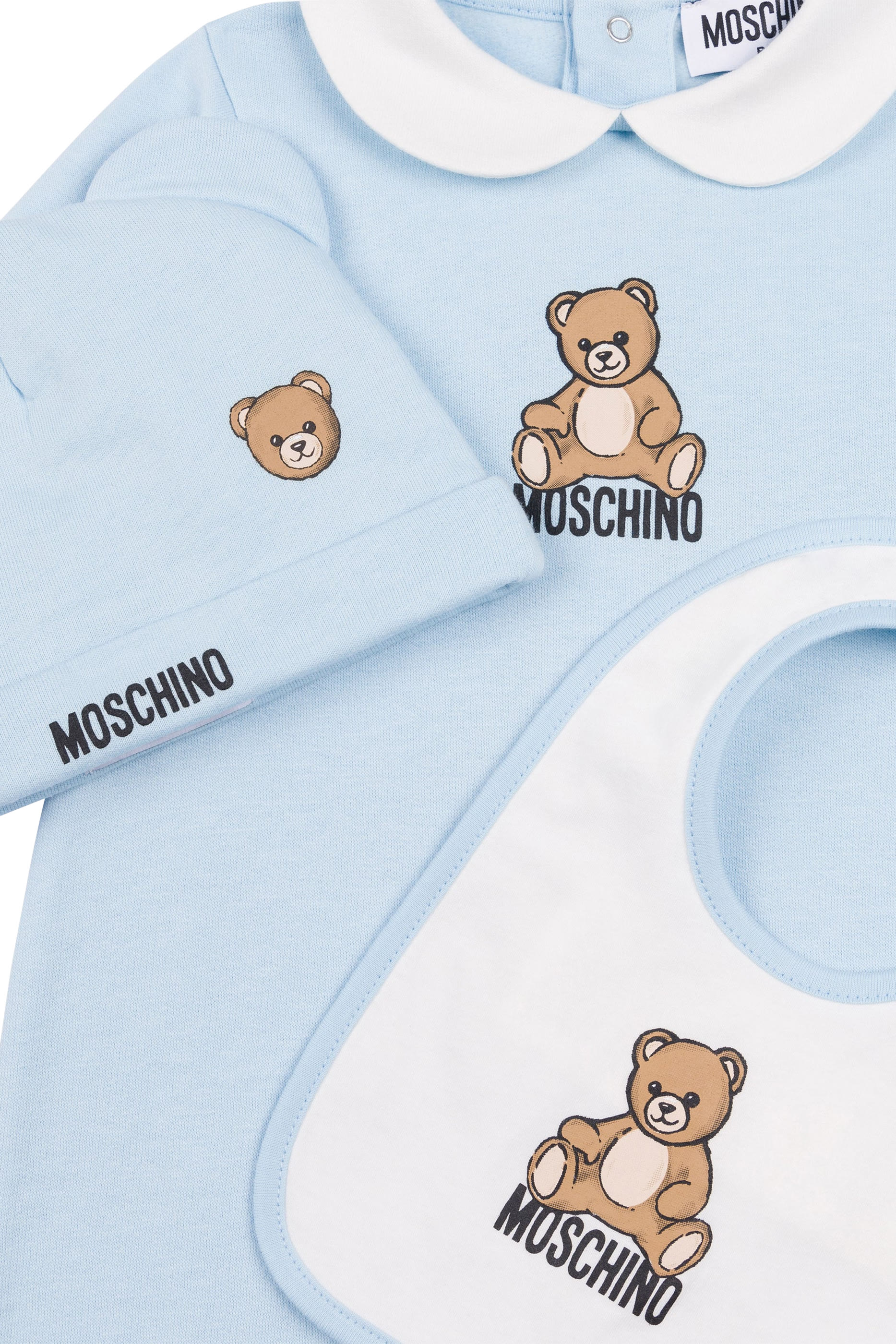 Kids Teddy Bear Cotton Romper, Hat and Bib Set