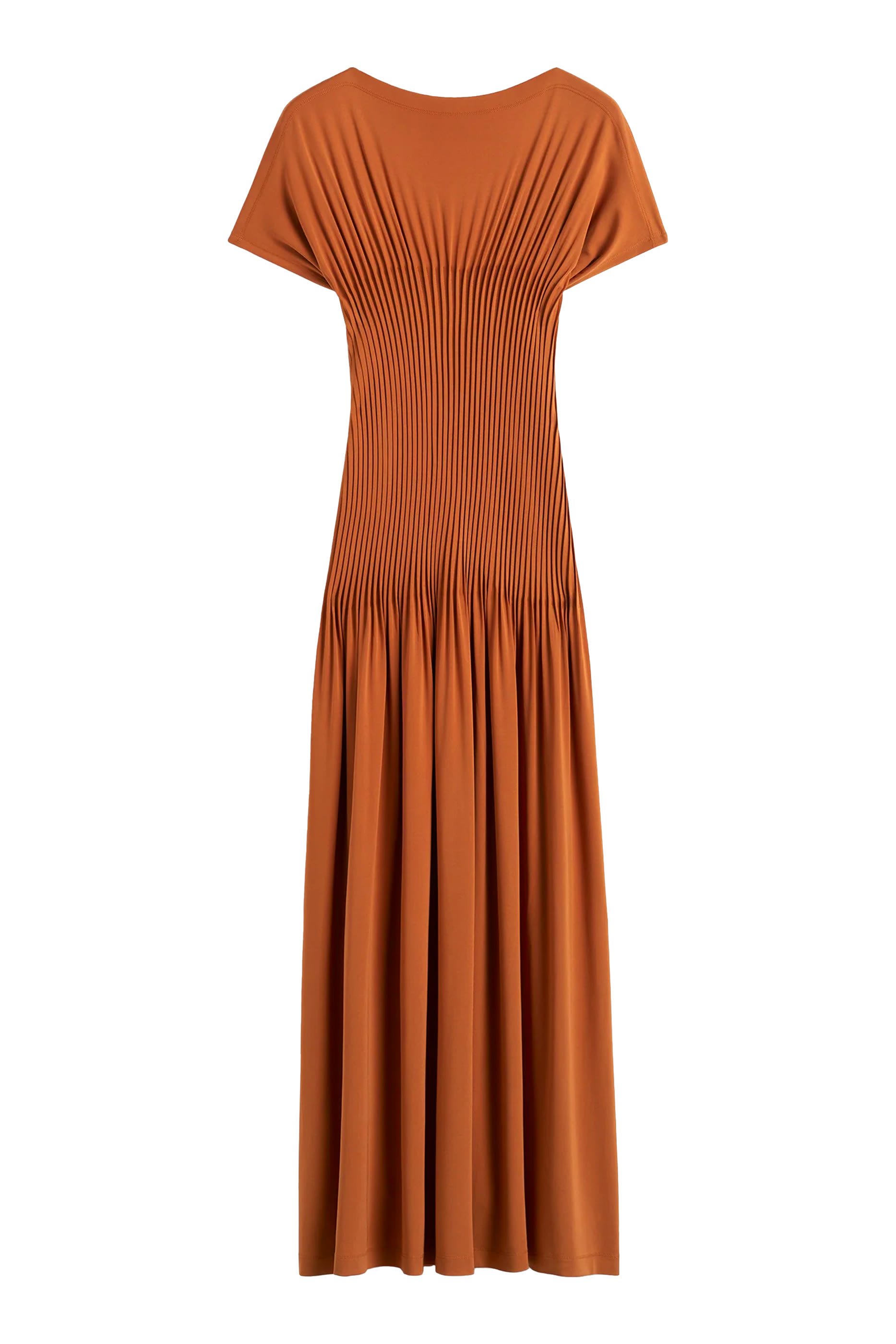 Knife-Pleated Jersey Dress