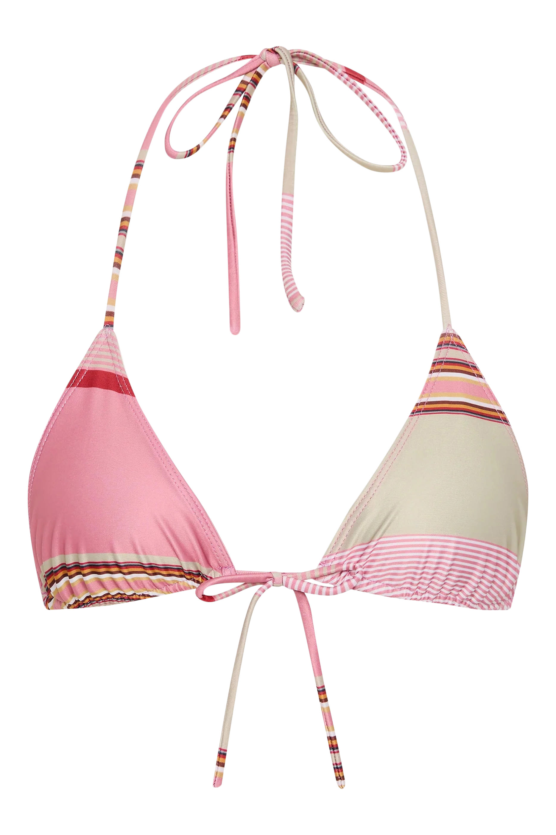 Arabella Striped Triangle Bikini Top