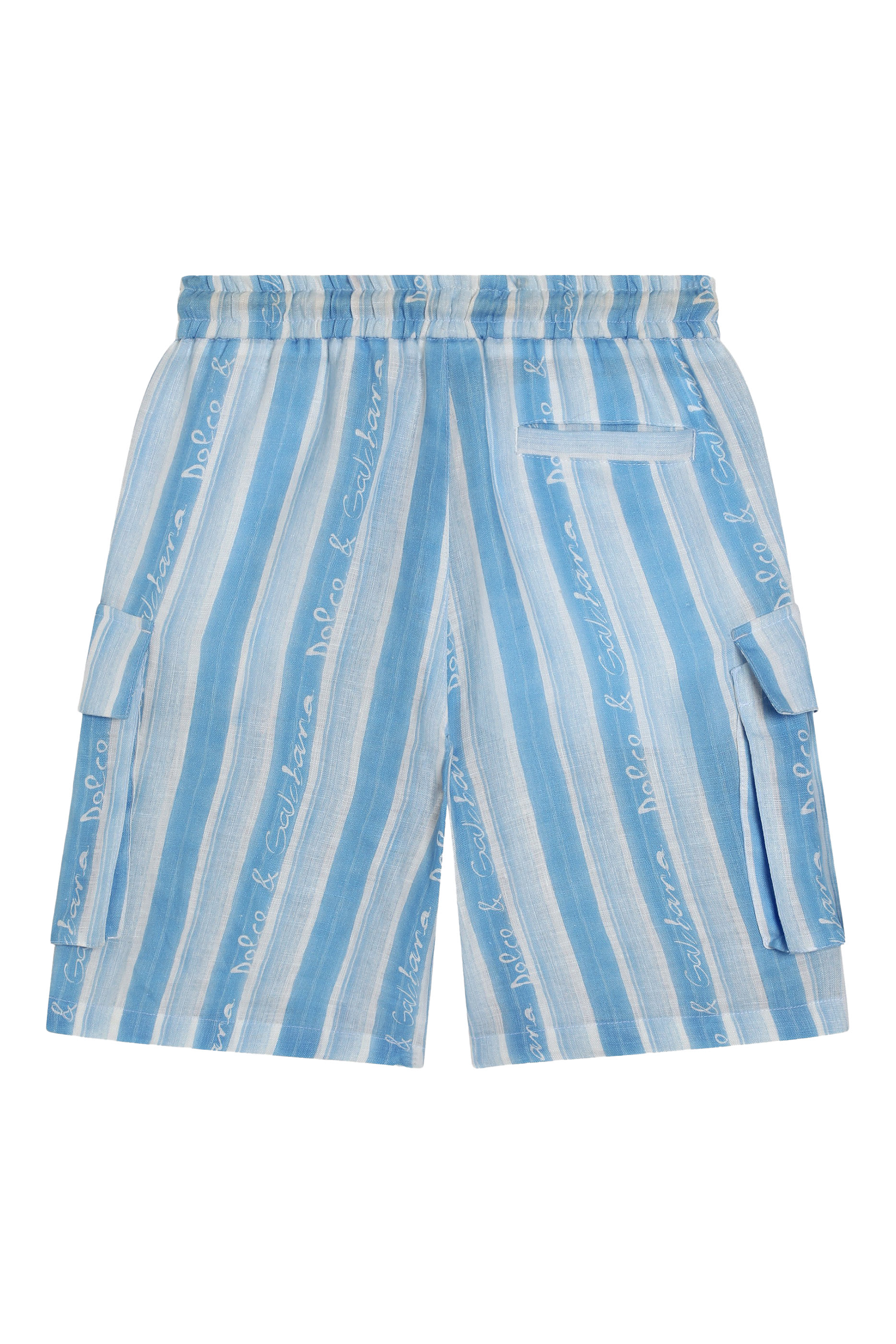 Kids Striped Logo Shorts