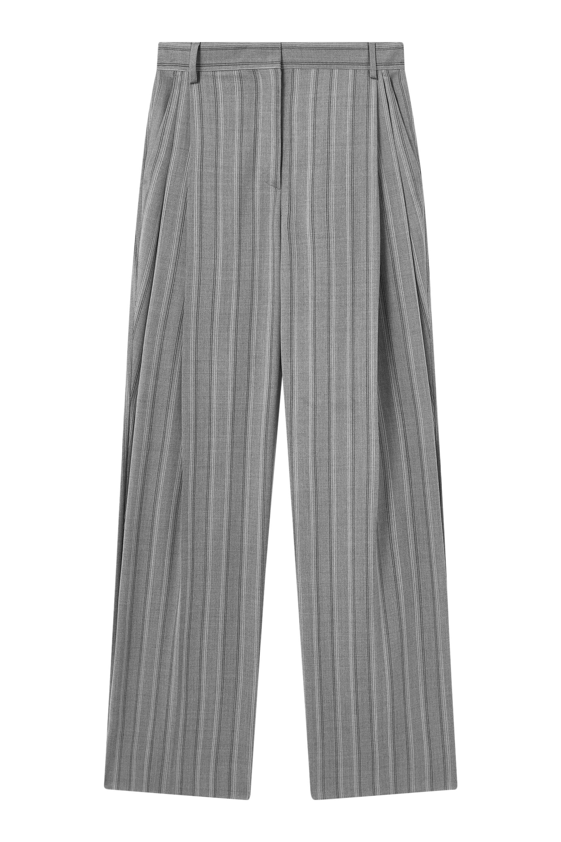 Striped Lightweight Straight Trousers
