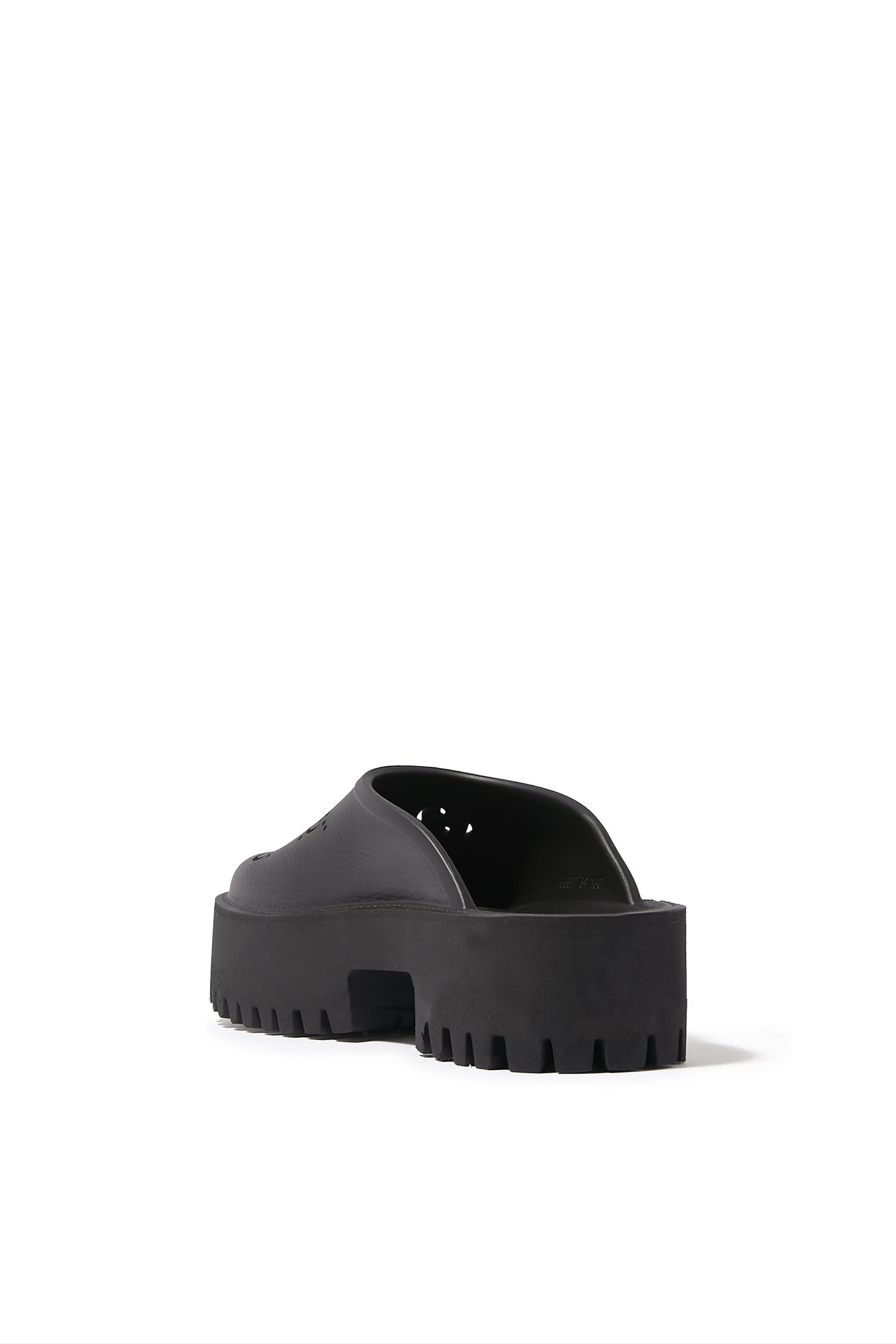 Perforated Rubber Platform Sandals