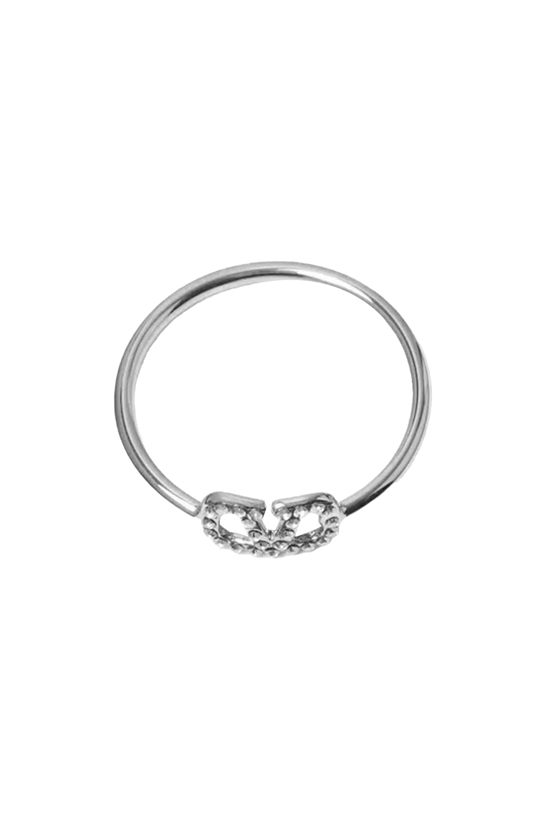VLogo Signature Metal and Swarovski&reg; Crystal Ring