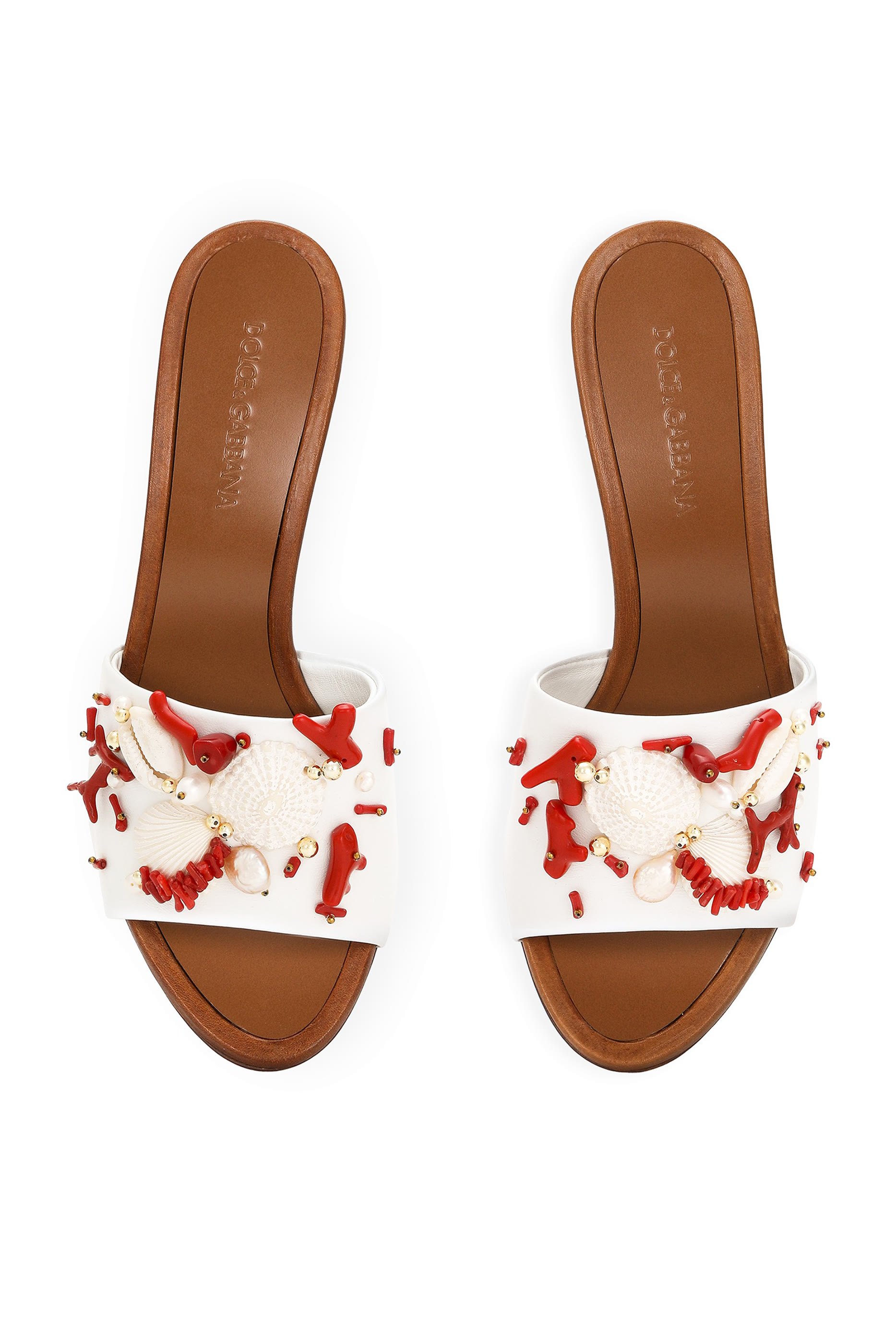 Coral Embroidery 60 Nappa Leather Sandals