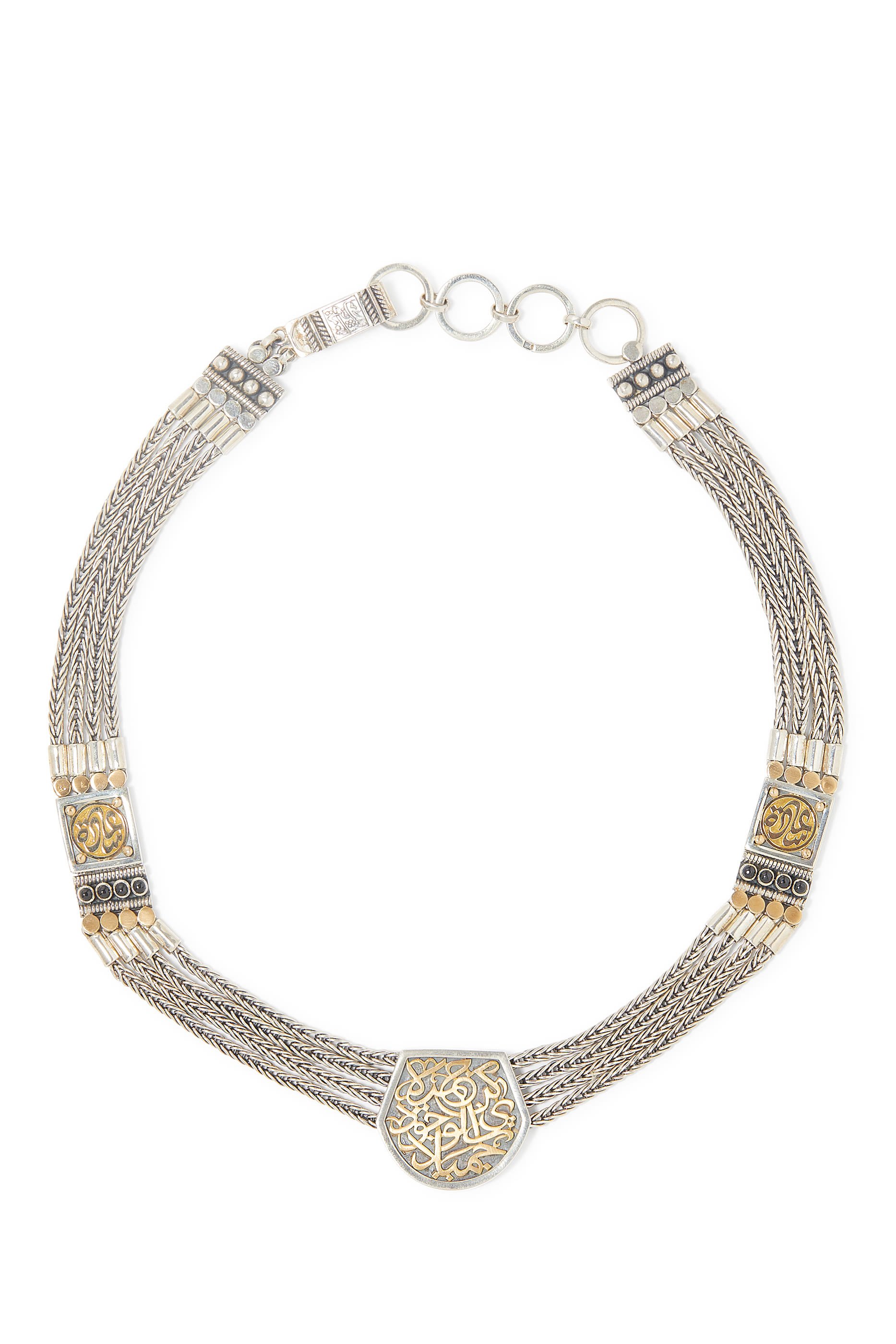 Classic Happiness Necklace, 18k Yellow Gold & Sterling Silver