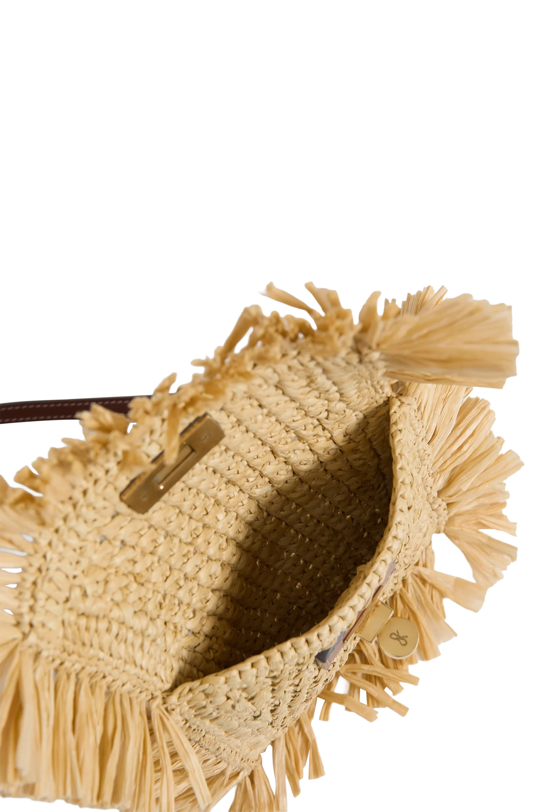Raffia Phone Cross-Body Pouch