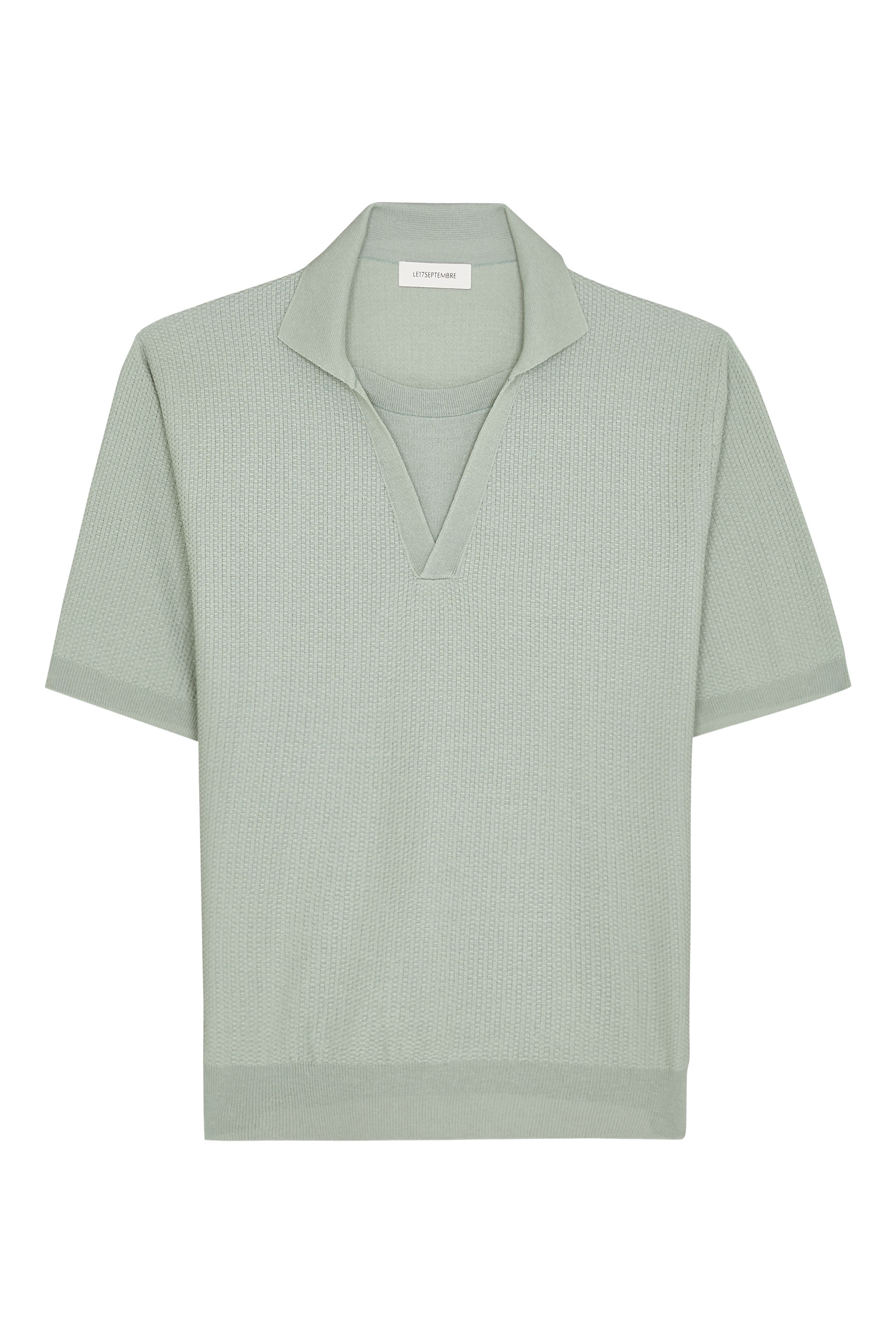 Layered Neck Knit Polo