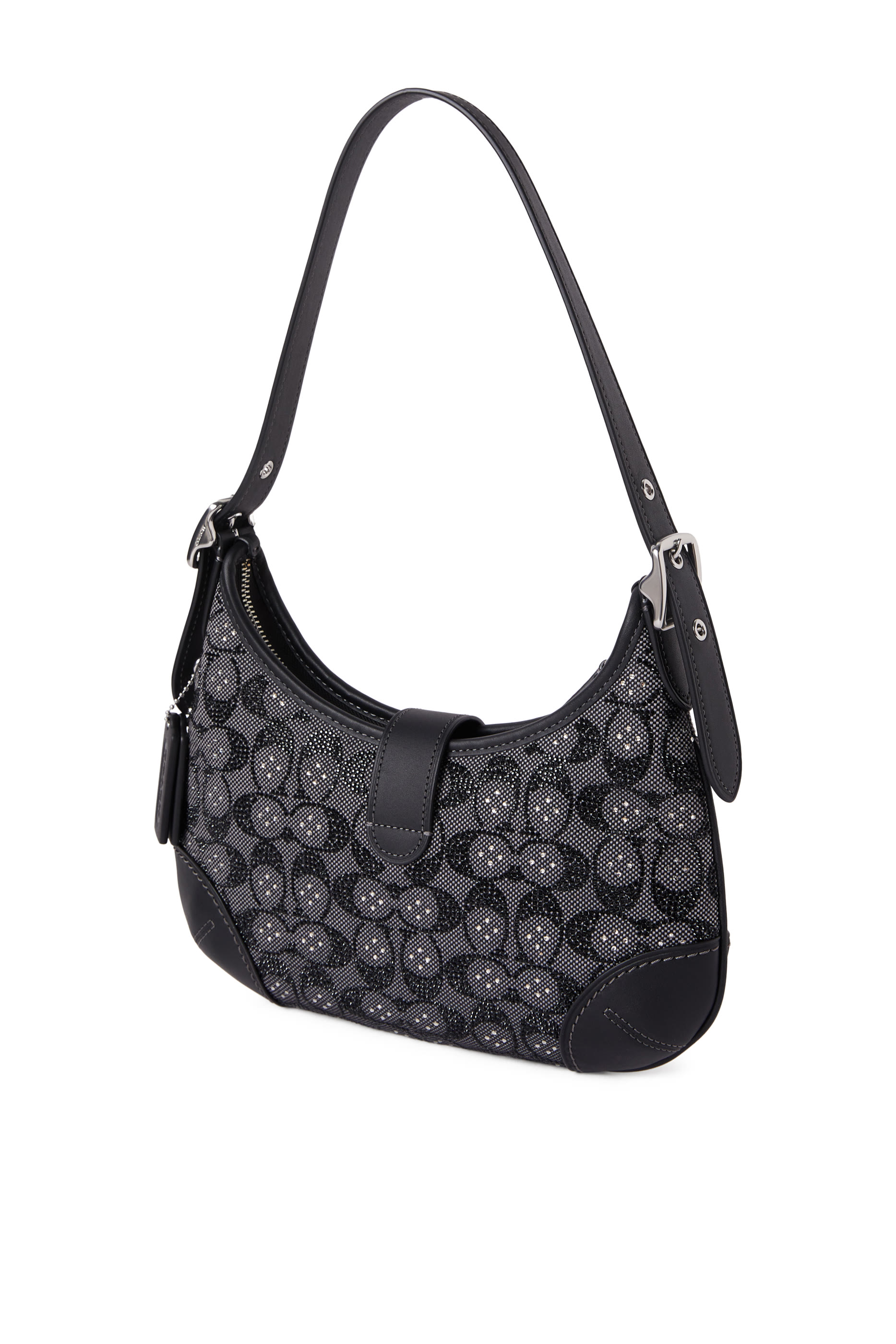 Hamptons Hobo Bag in Crystal Signature Jacquard