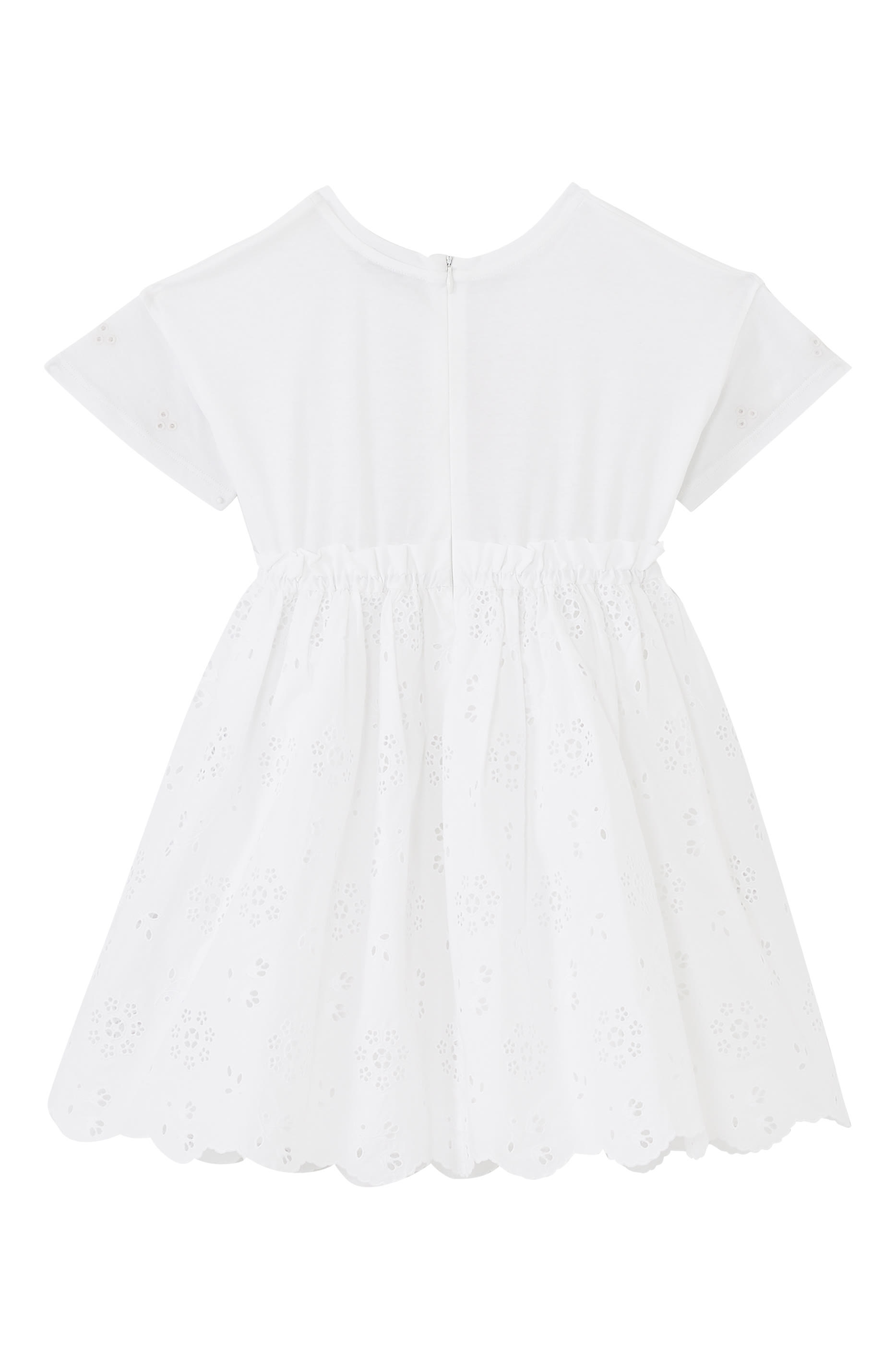Kids Embroidery Poplin Midi Dress