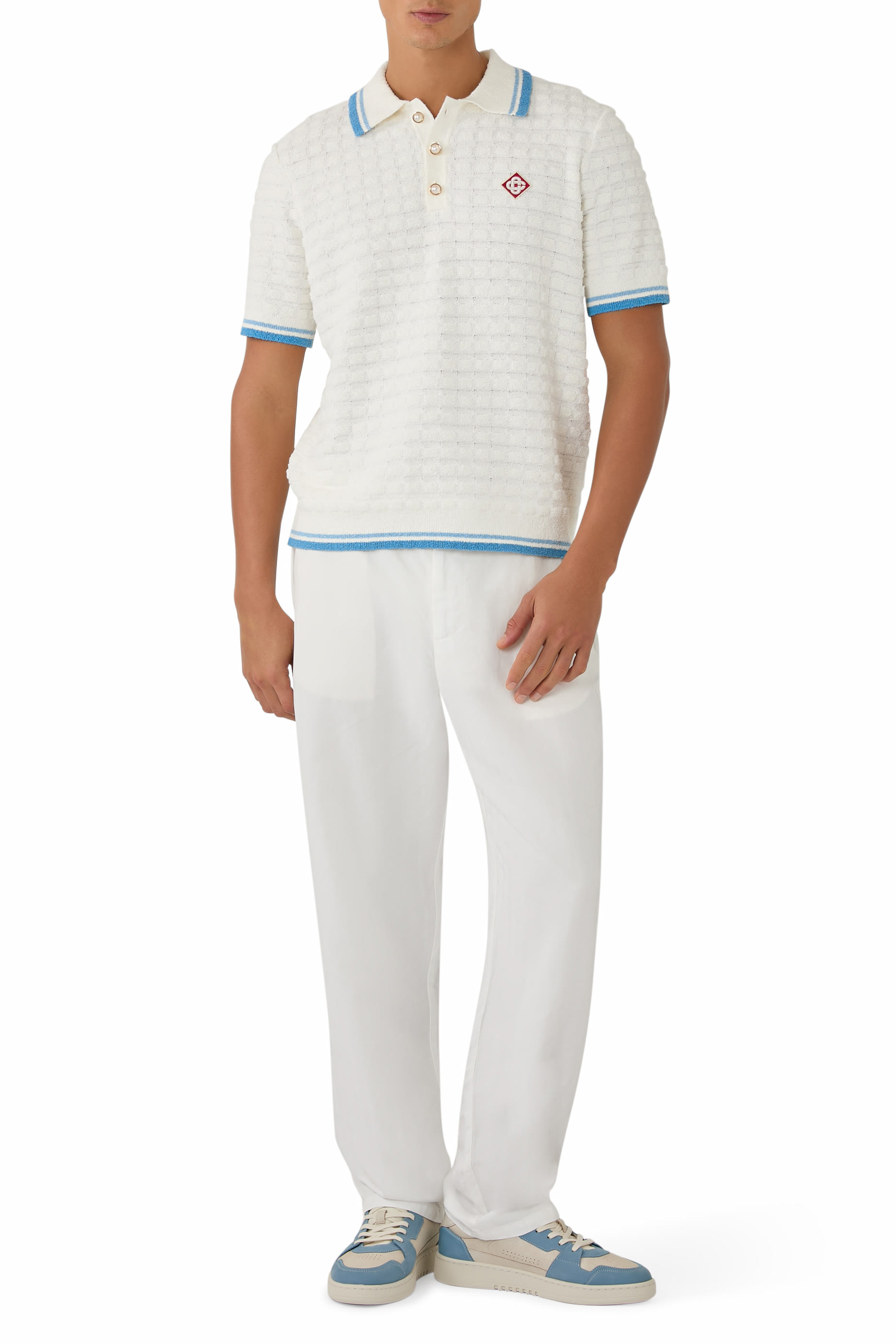 Cotton Bouclé Polo Shirt