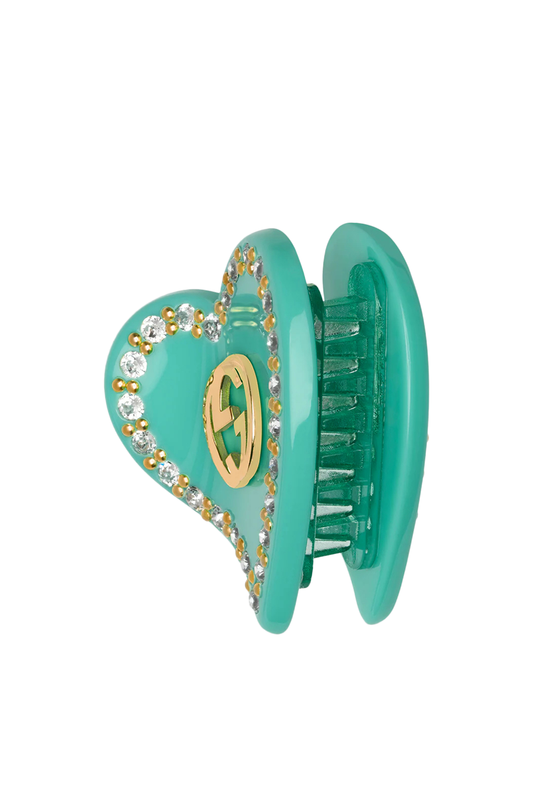 Interlocking G Heart Hair Clip