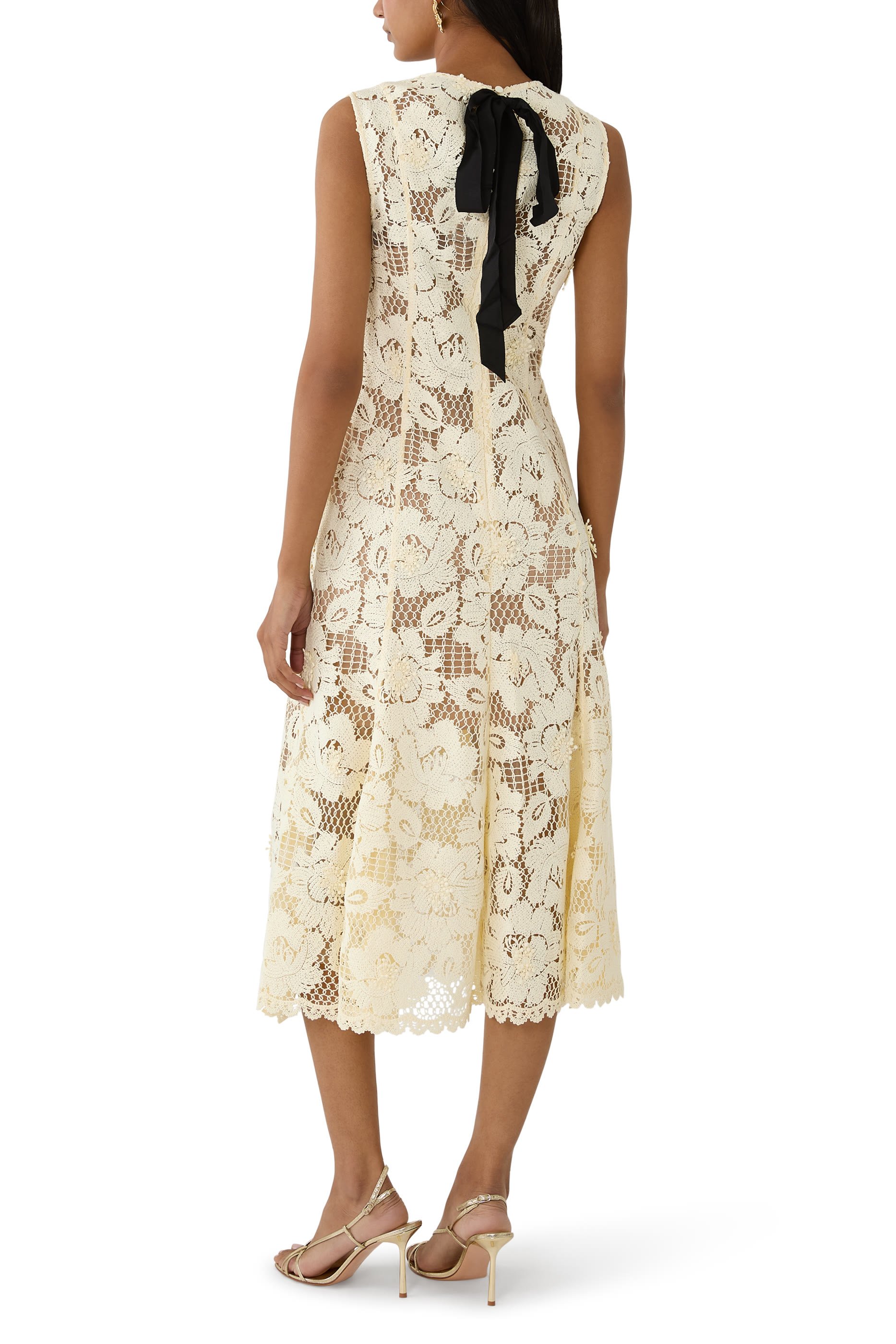 Crochet Lace Midi Dress