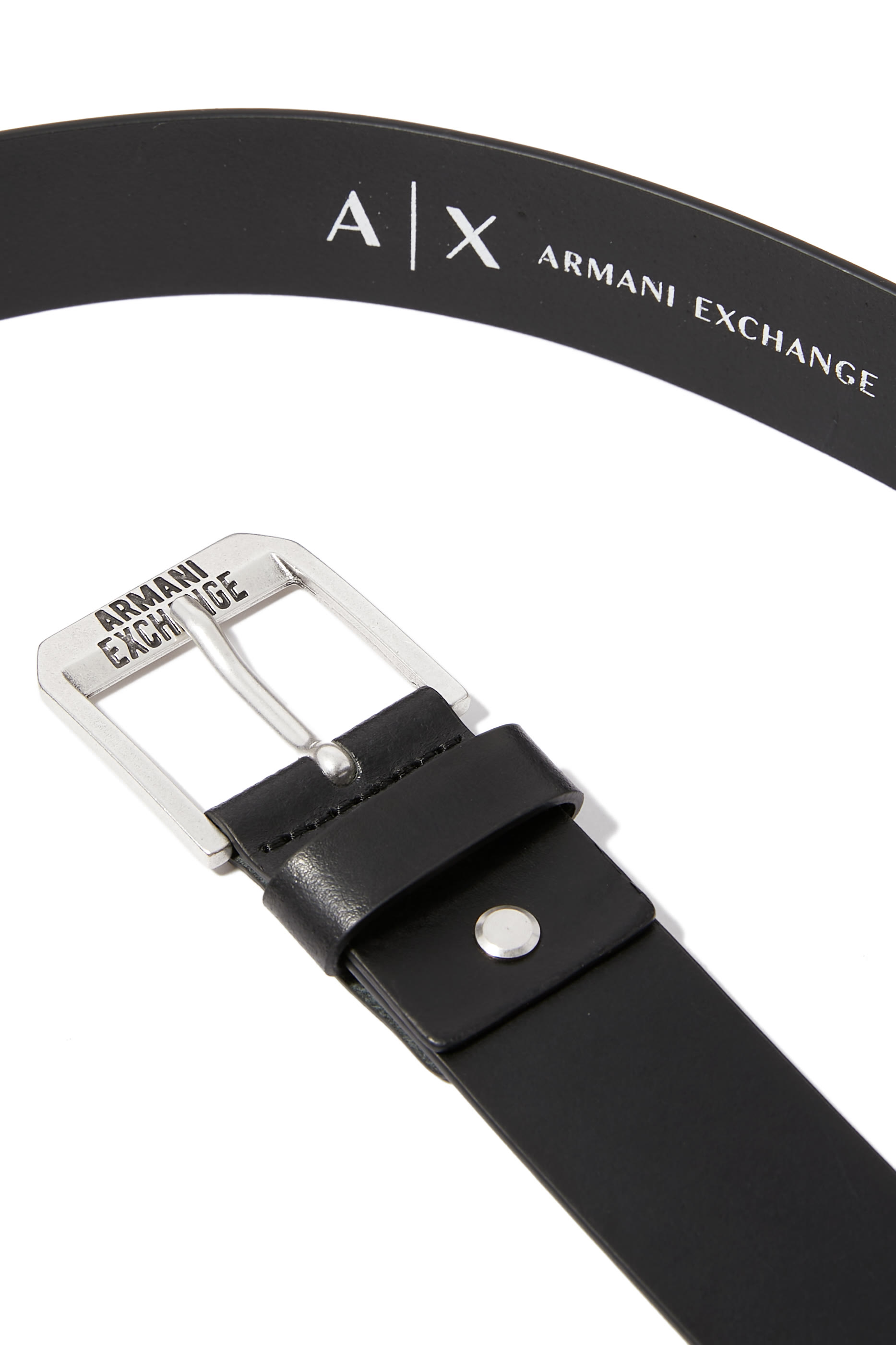 AX Logo Leather Belt