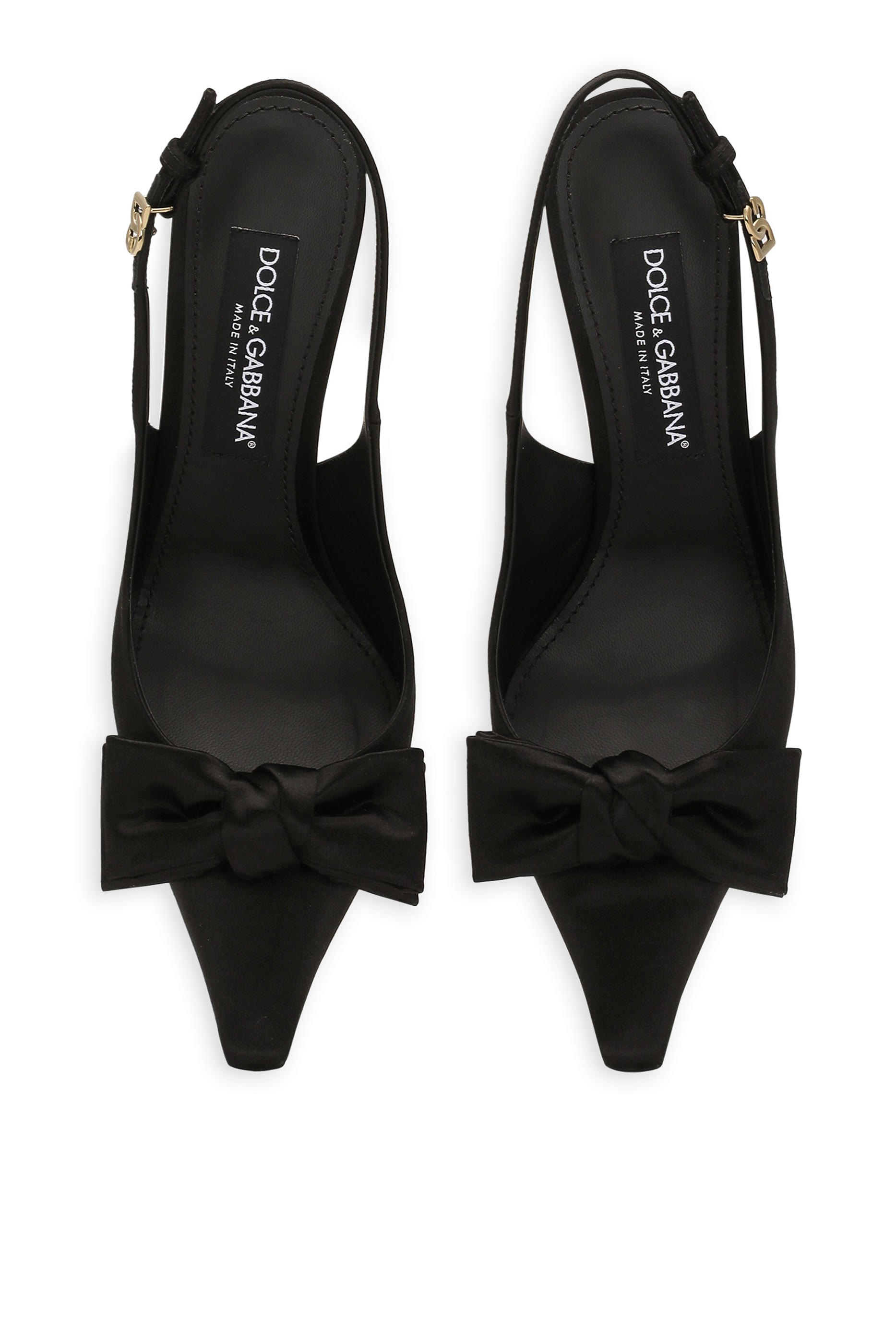Satin Bow 105 Slingback Pumps