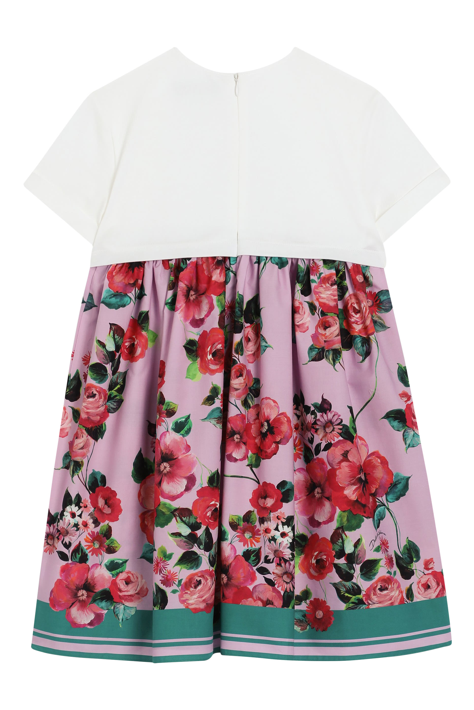 Kids Printed Poplin and Jersey Dress