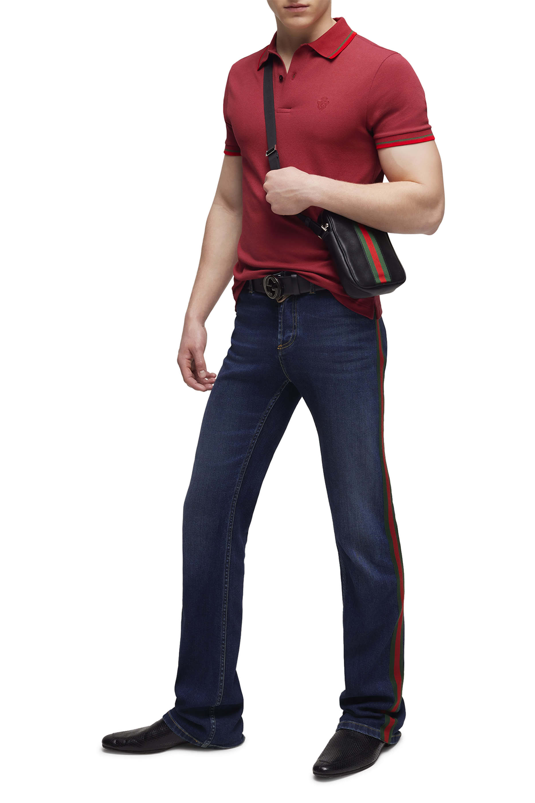 Cotton Piquet Polo Shirt with Embroidery
