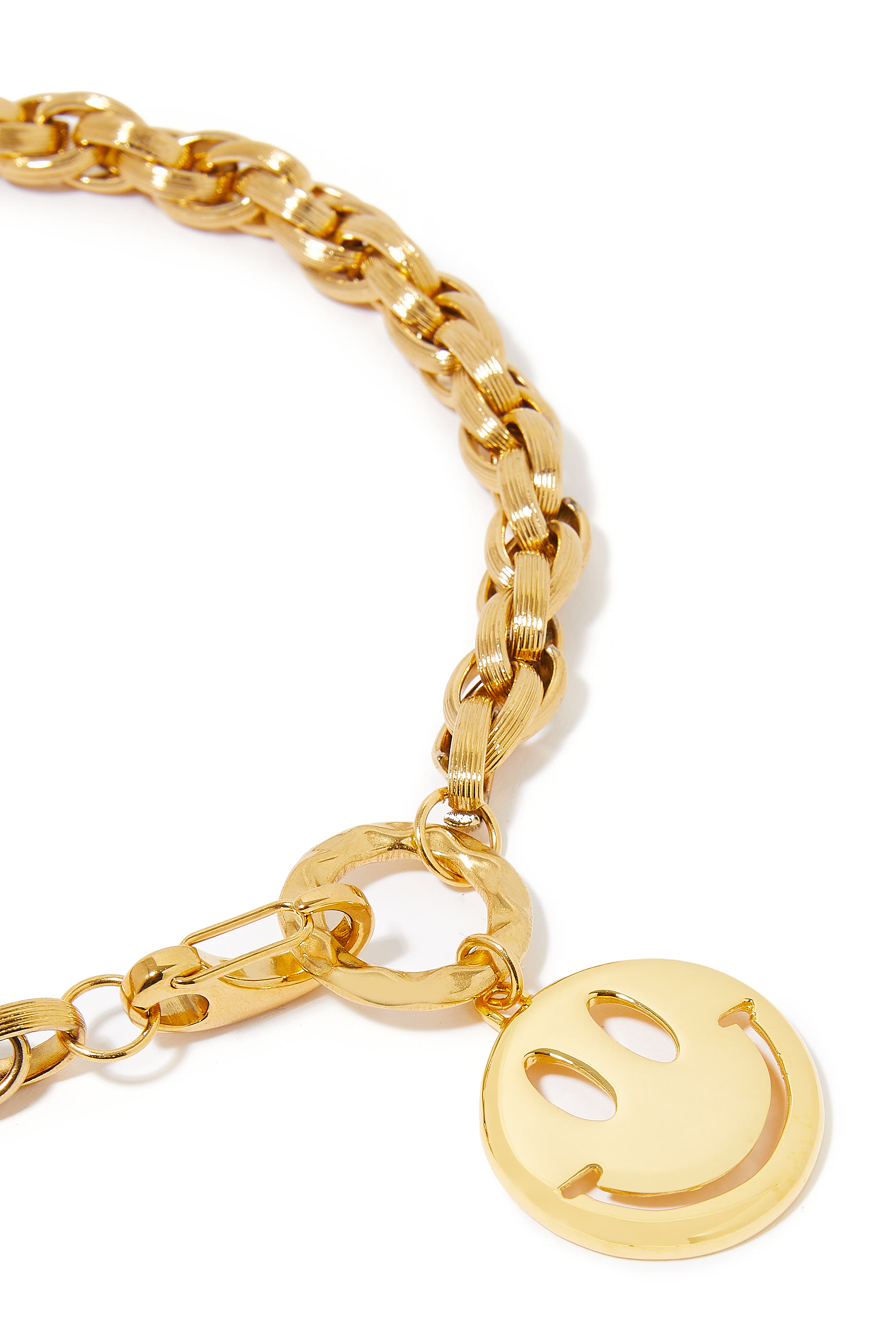 Sharp Dressed Man Necklace, 24k Gold-Plated Brass & Stainless Steel