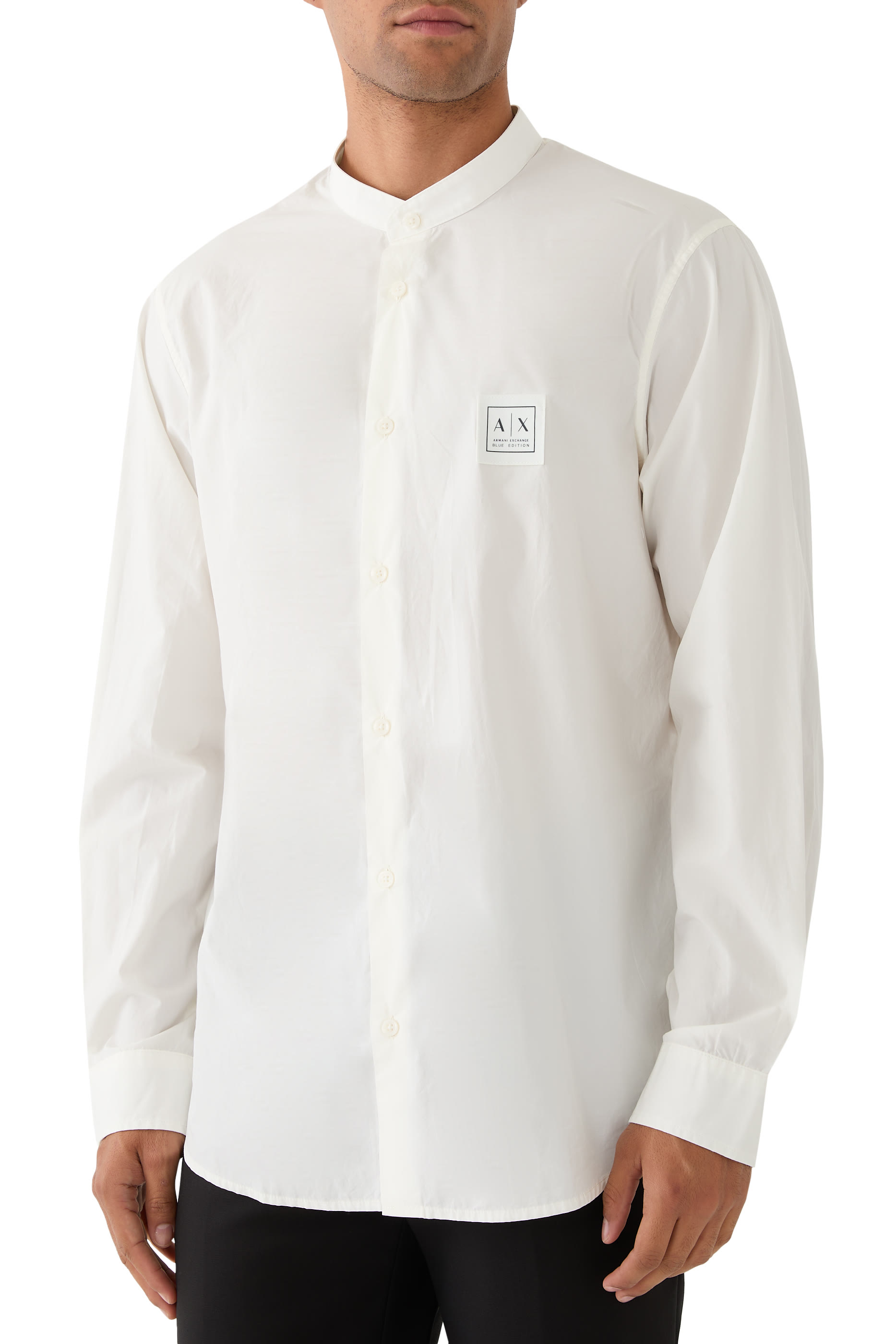 AX Logo Tessuto Long Sleeve Shirt