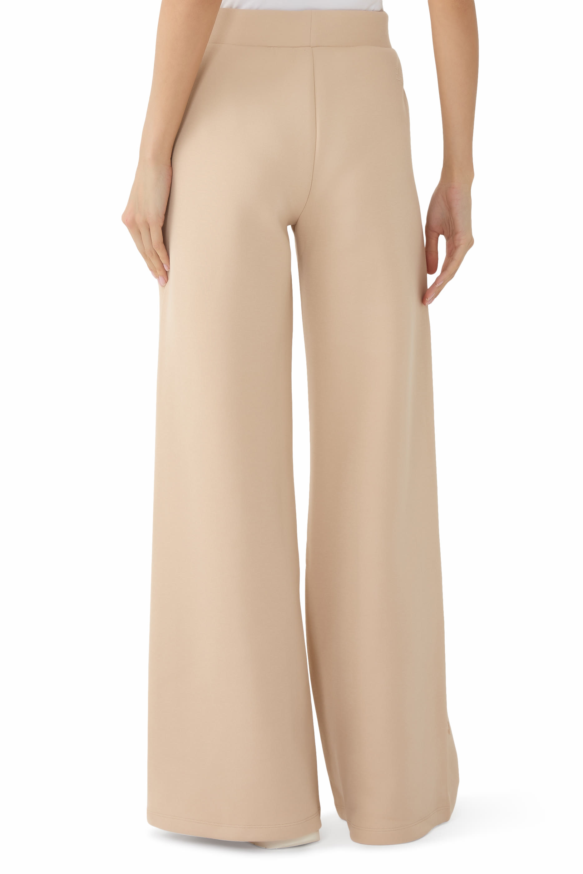 Logo Series Cotton-Blend Wide-Leg Trousers