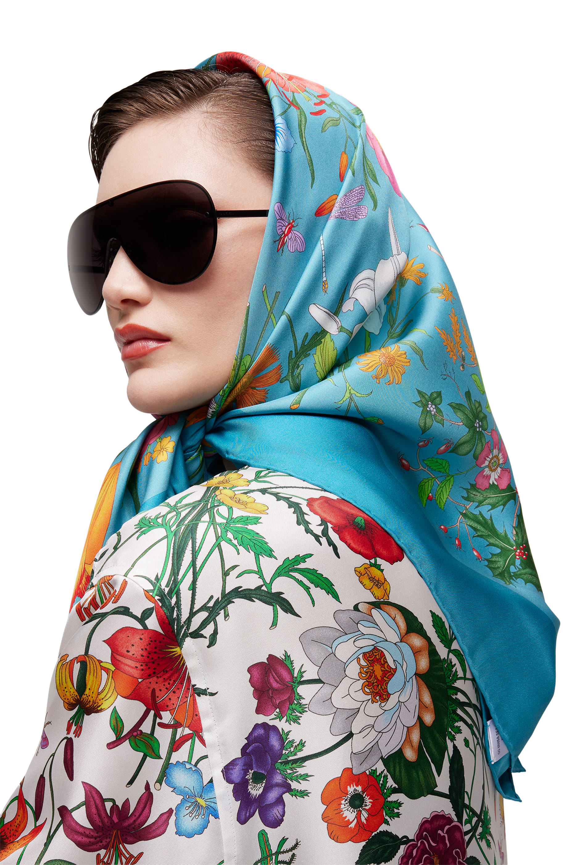 Allover Flora Print Carr&eacute;