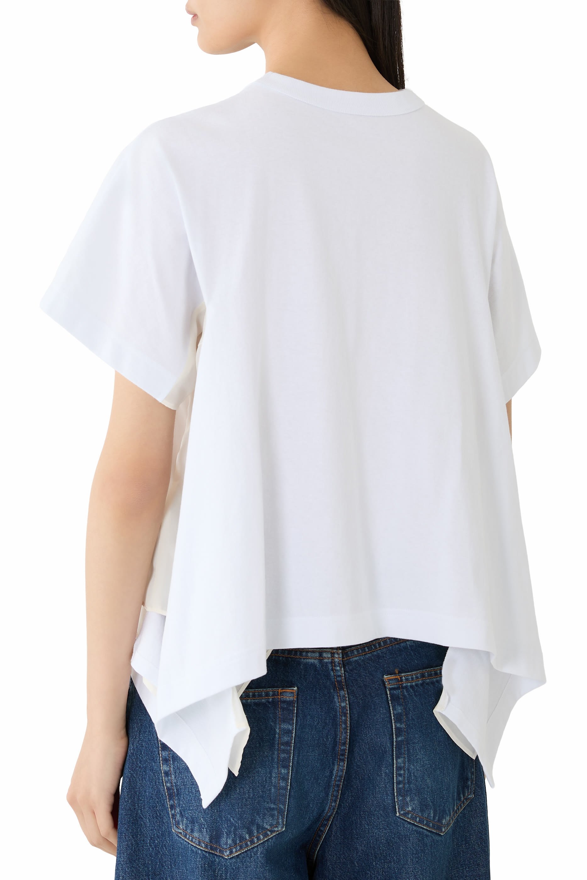 Satin x Cotton Jersey T-shirt