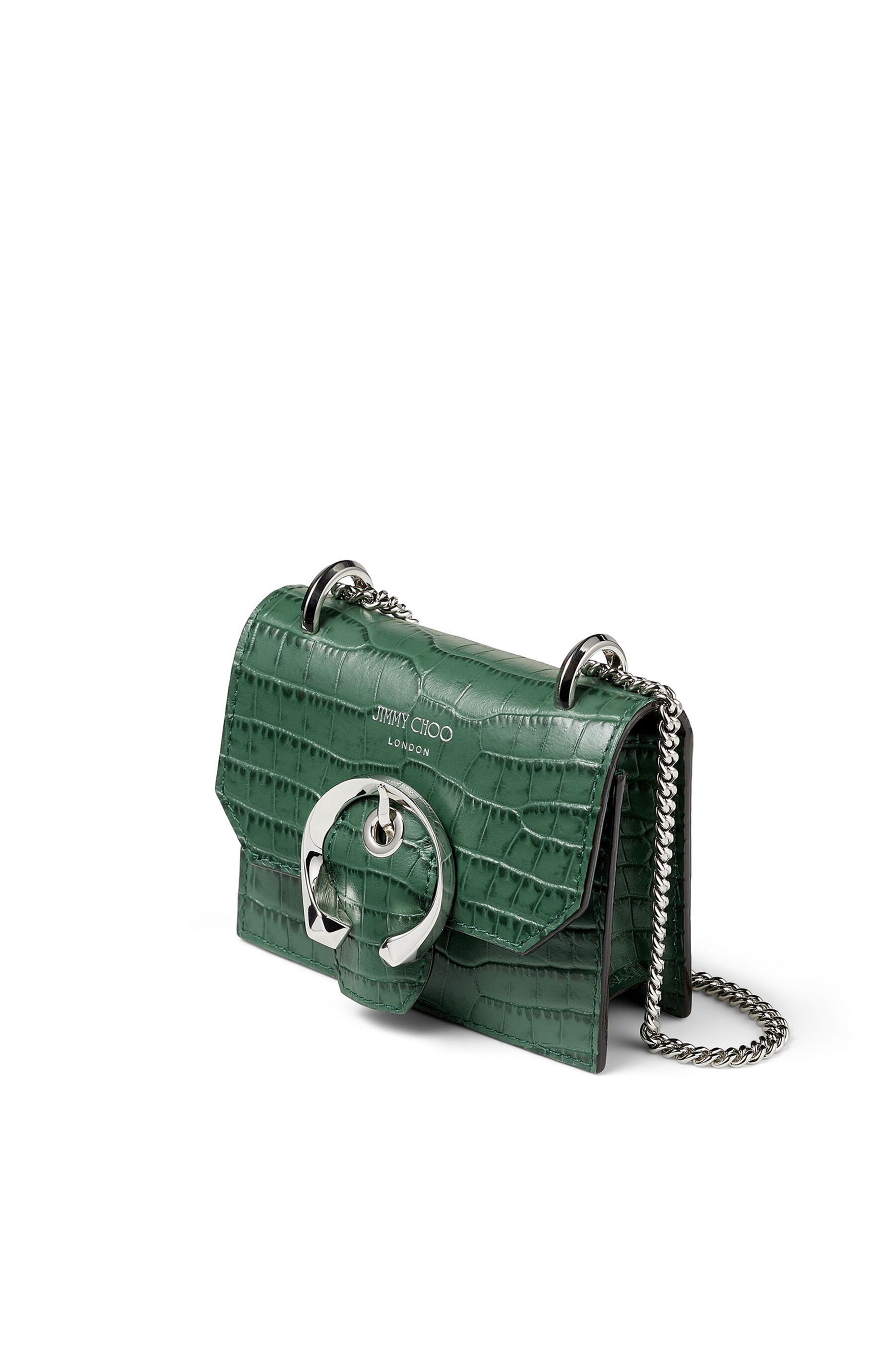 Mini Paris Croc-Embossed Leather Bag