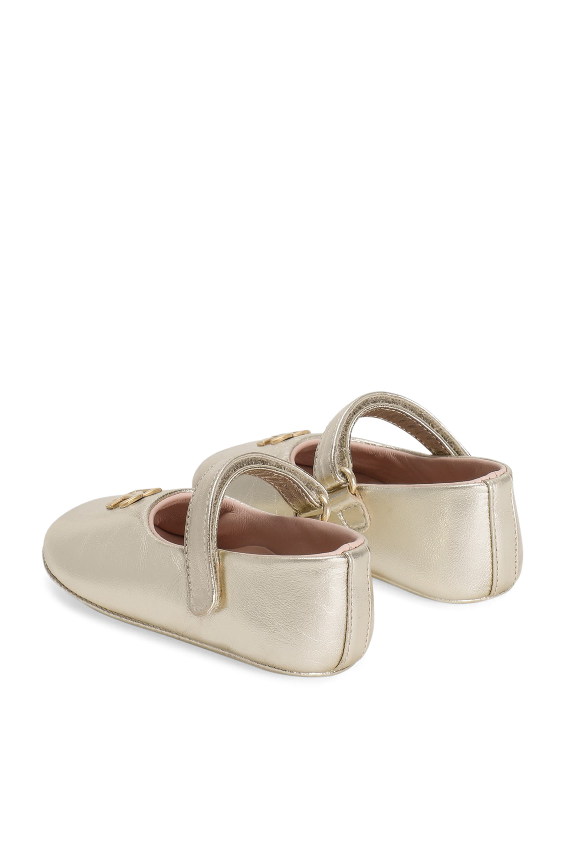Kids Laminated Nappa Leather Ballet Flats 
