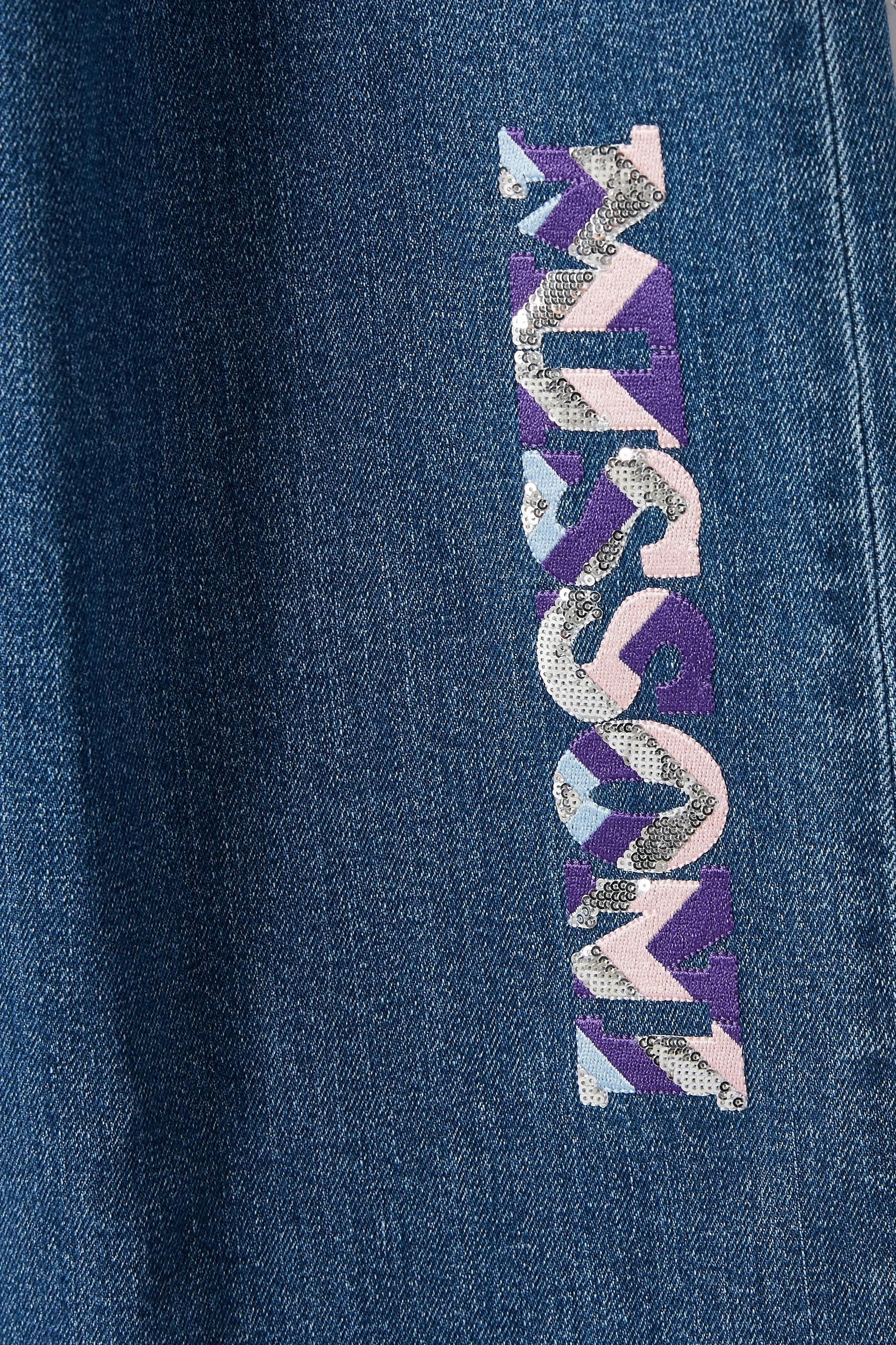 Kids Sequinned Logo Wide Pants