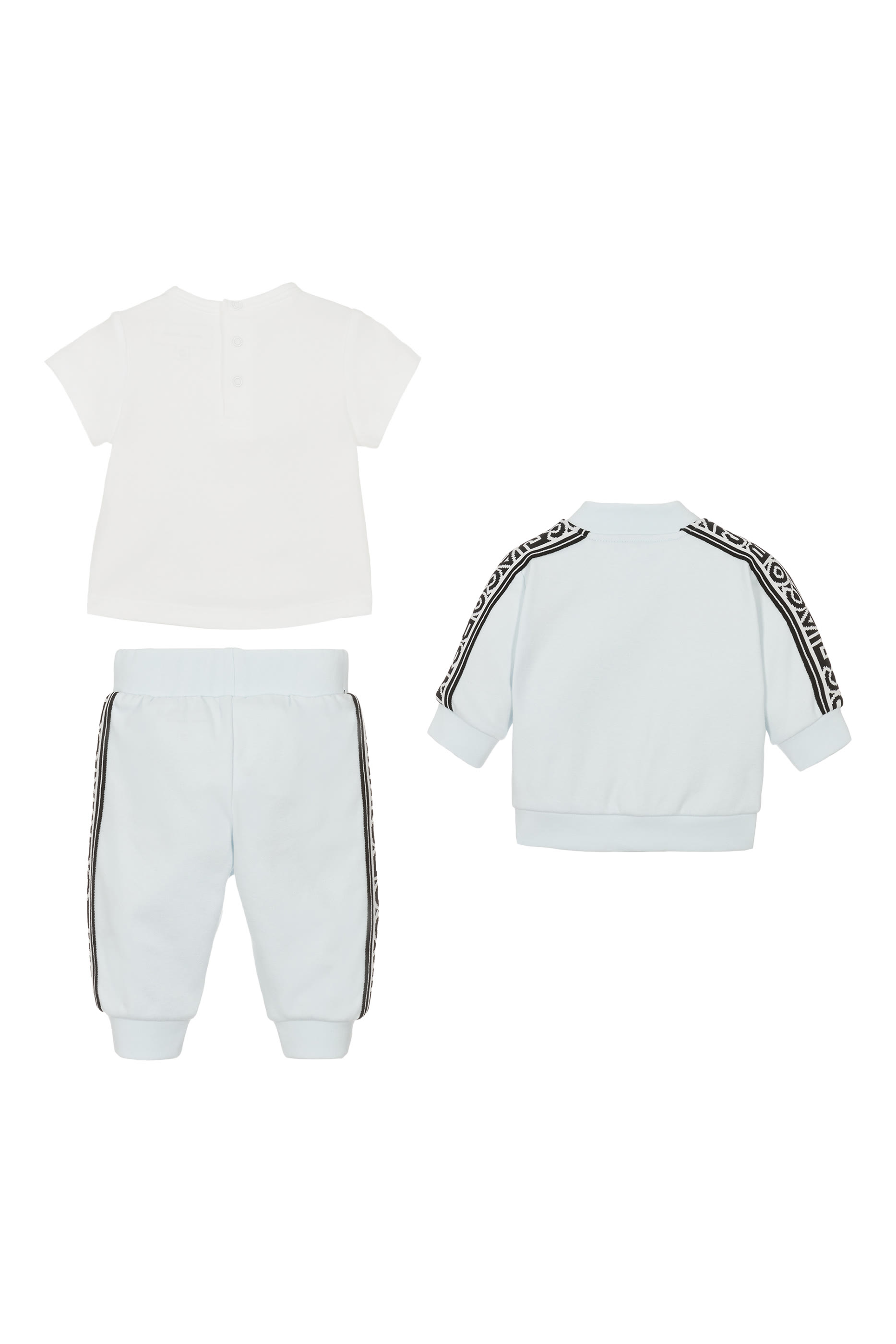 Kids Cotton T-Shirt, Trouser & Cardigan Set