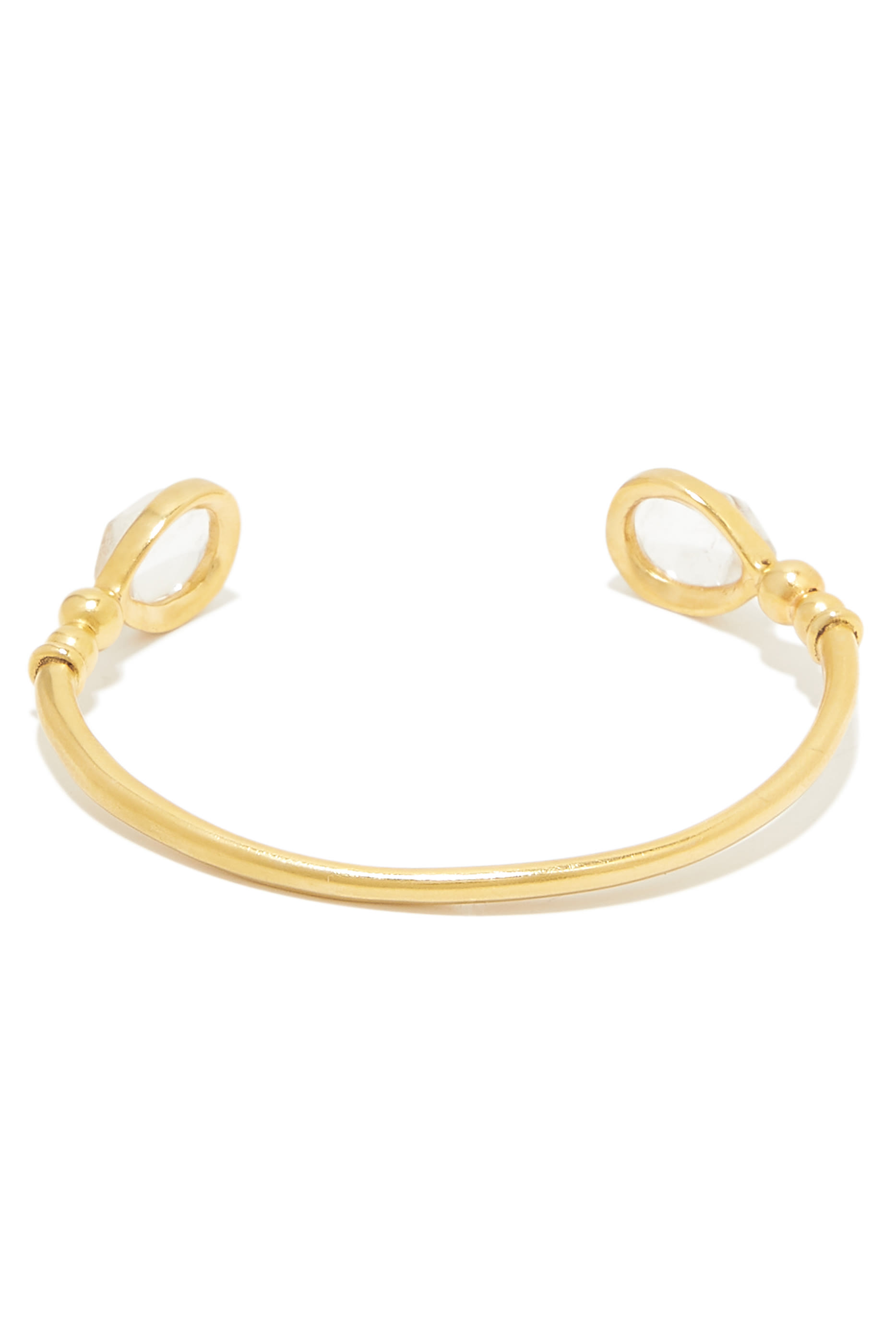 Talisman Cabochon Bracelet, 24k Gold-Plated Brass & Quartz