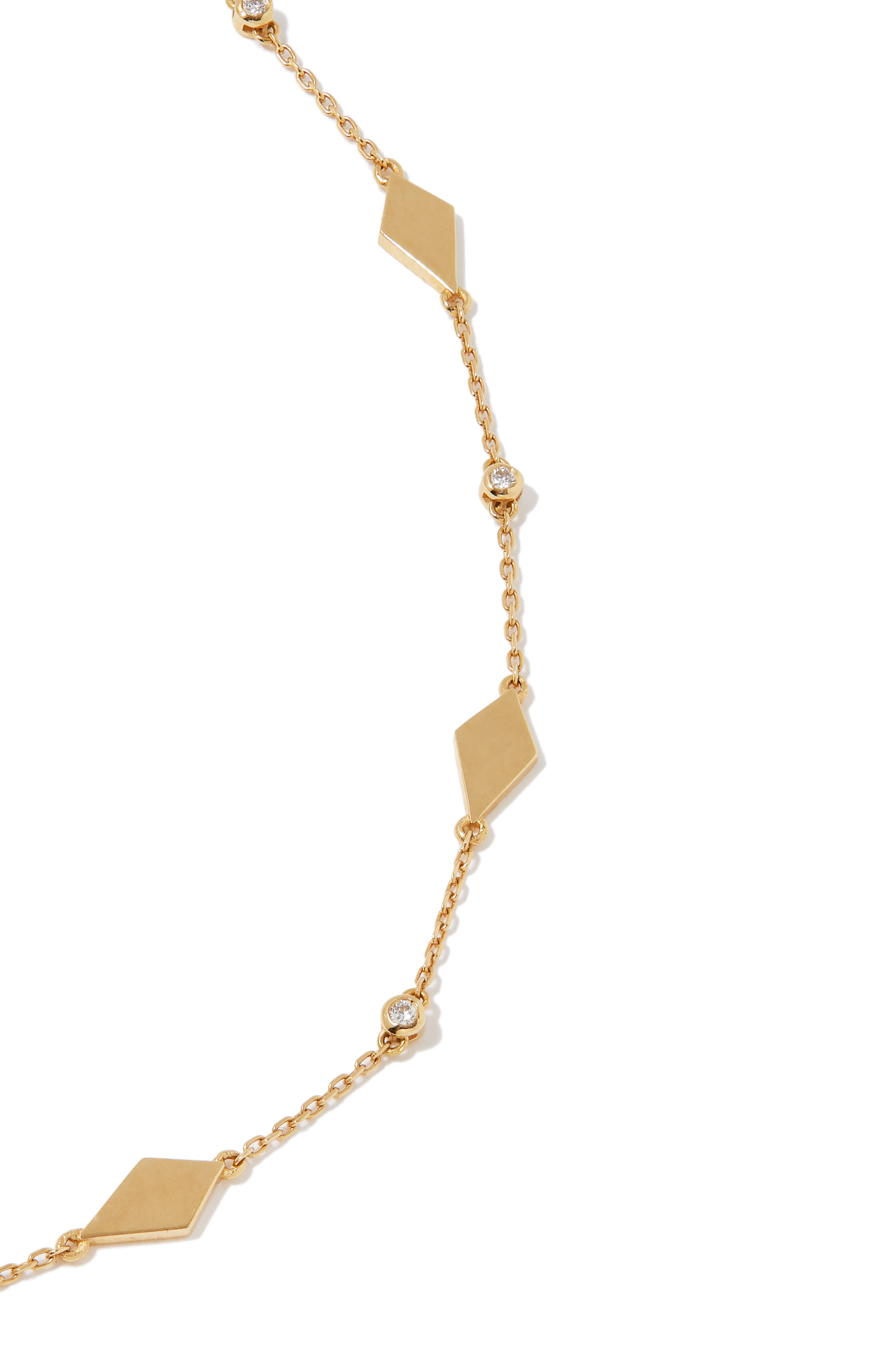 Mosaic Sautoir Necklace, 18k Yellow Gold