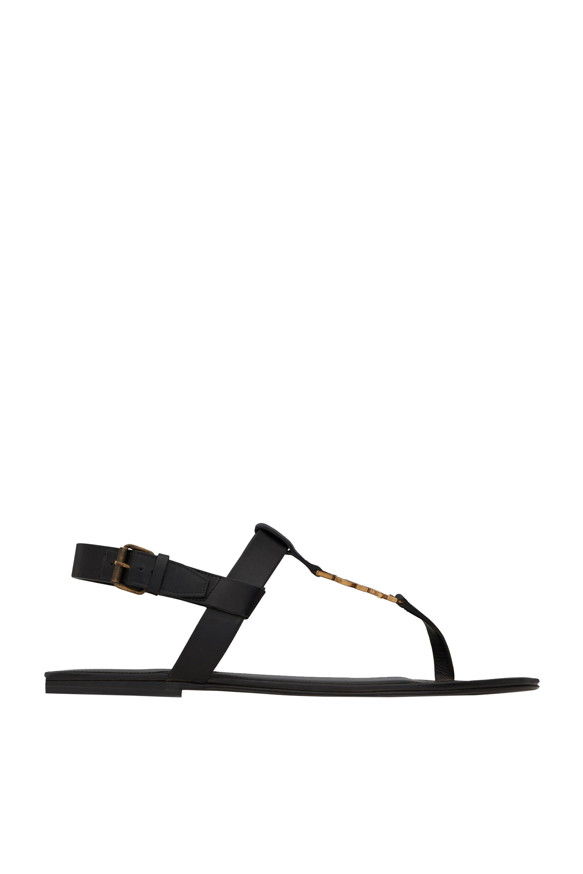 Cassandra Flat Leather T-Bar Sandals