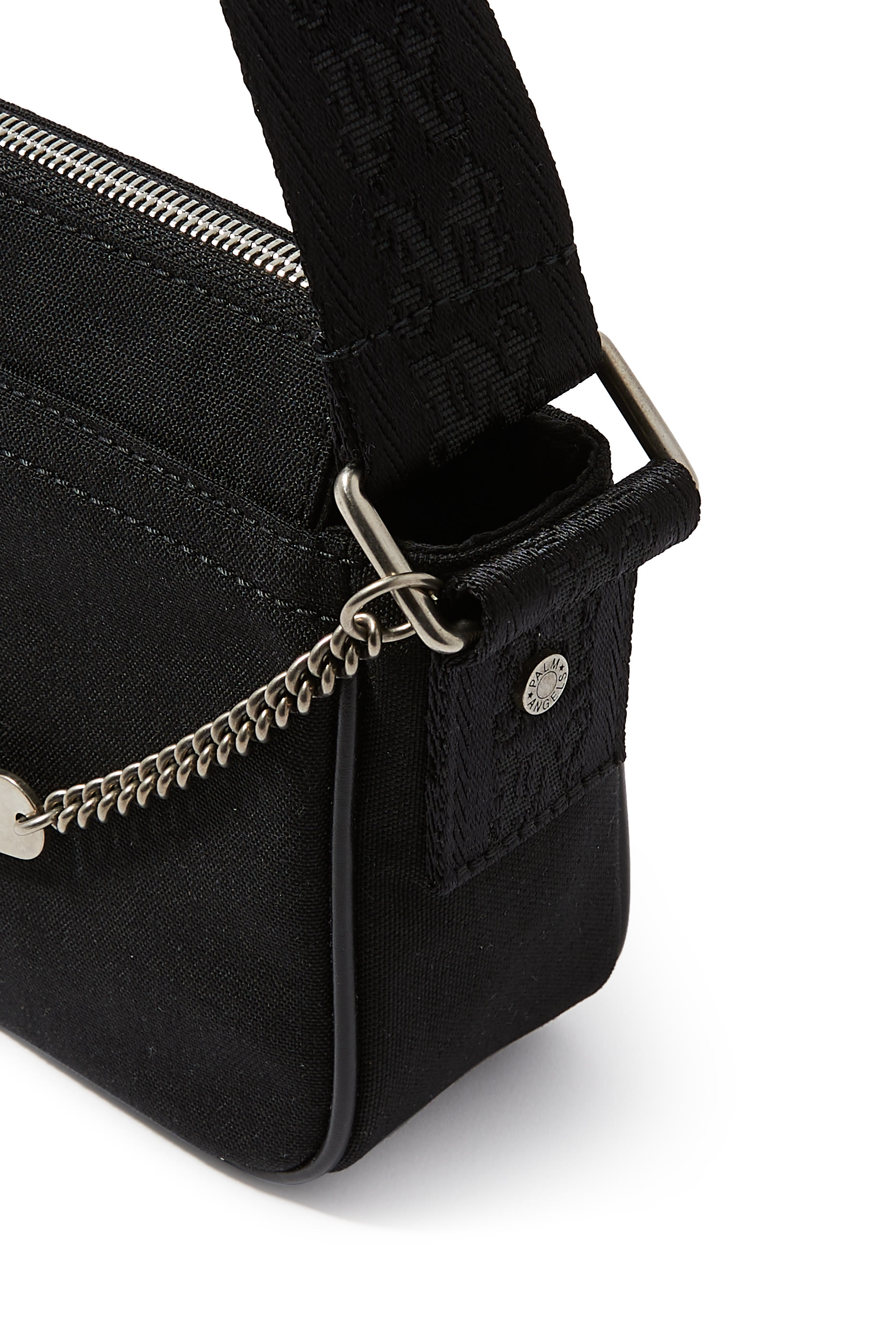 Metallic Logo Plate Crossbody Bag