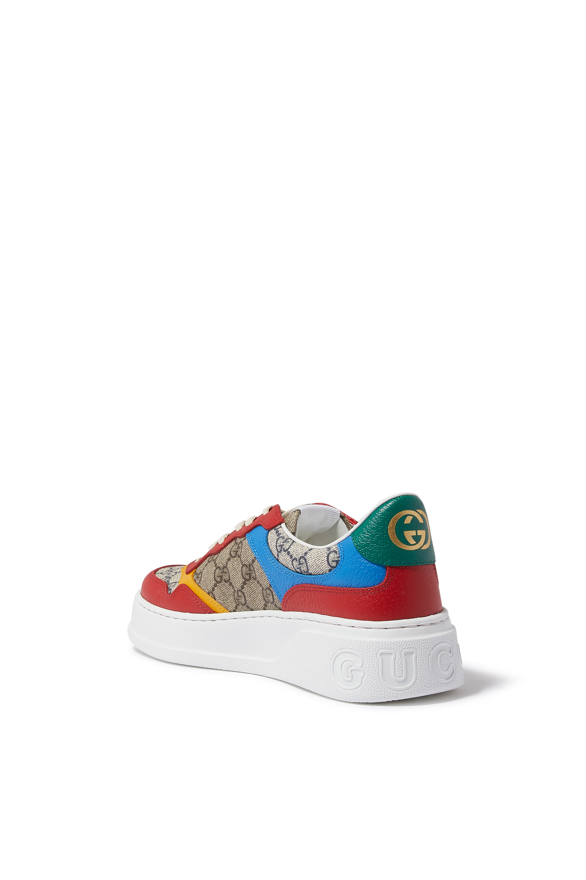 GG Supreme Canvas and Leather Sneakers