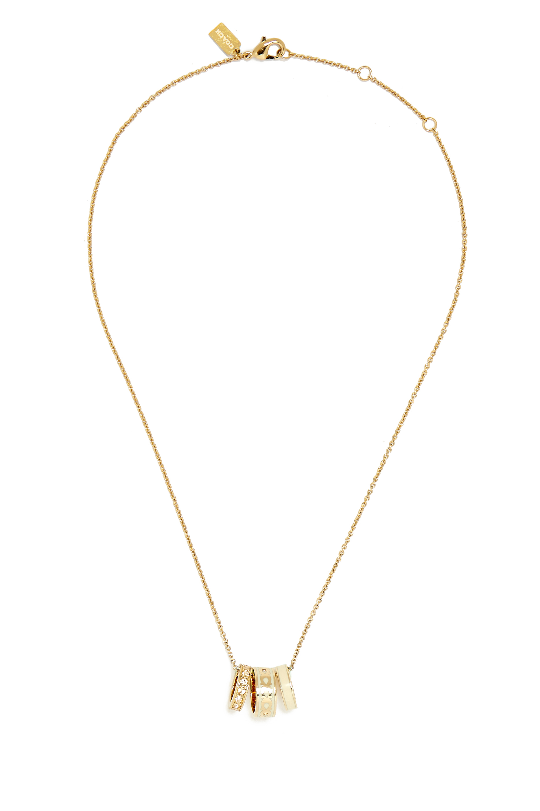 Enamel C Signature Rondelle Pendant