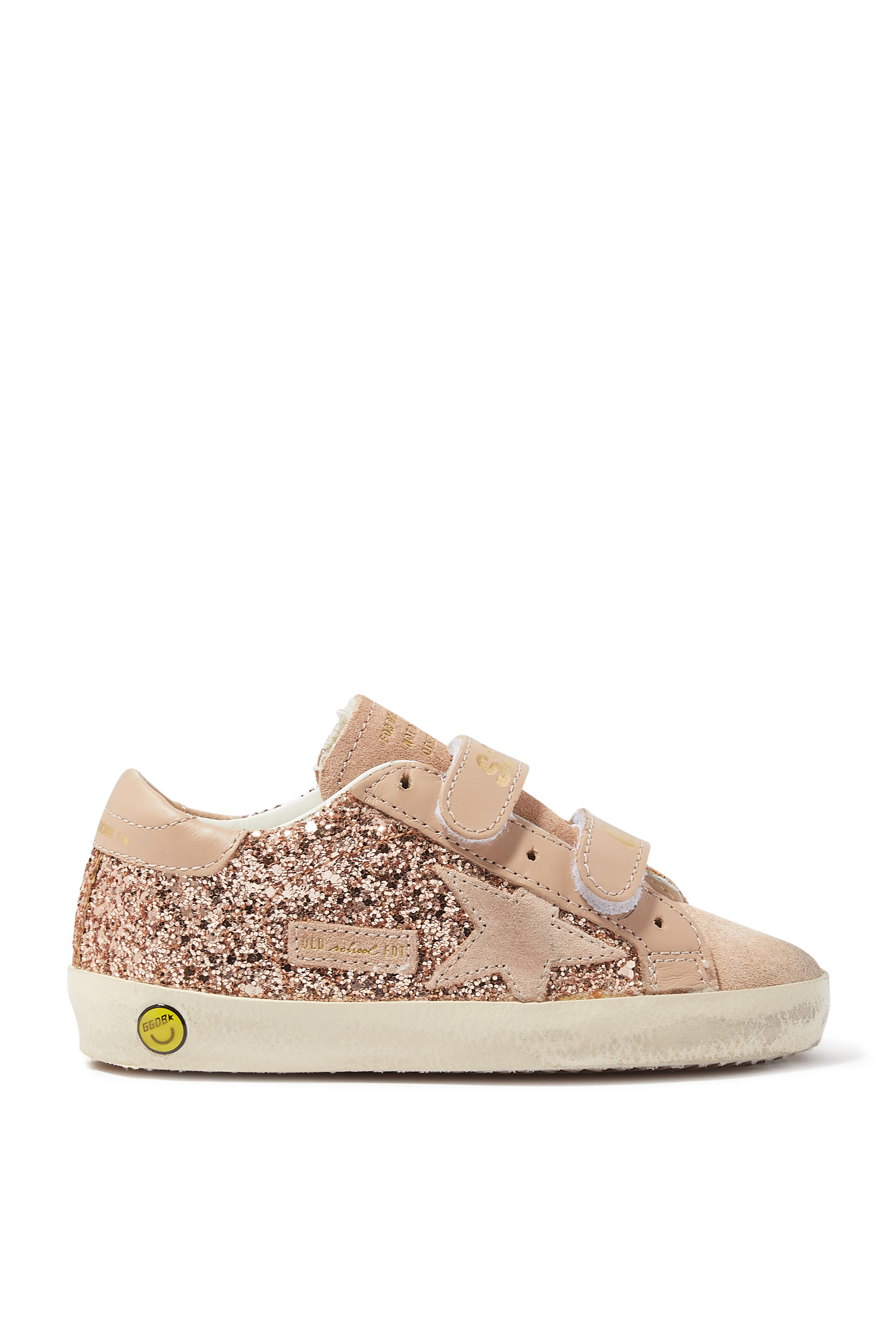 Kids Old School Suede & Glitter Sneakers