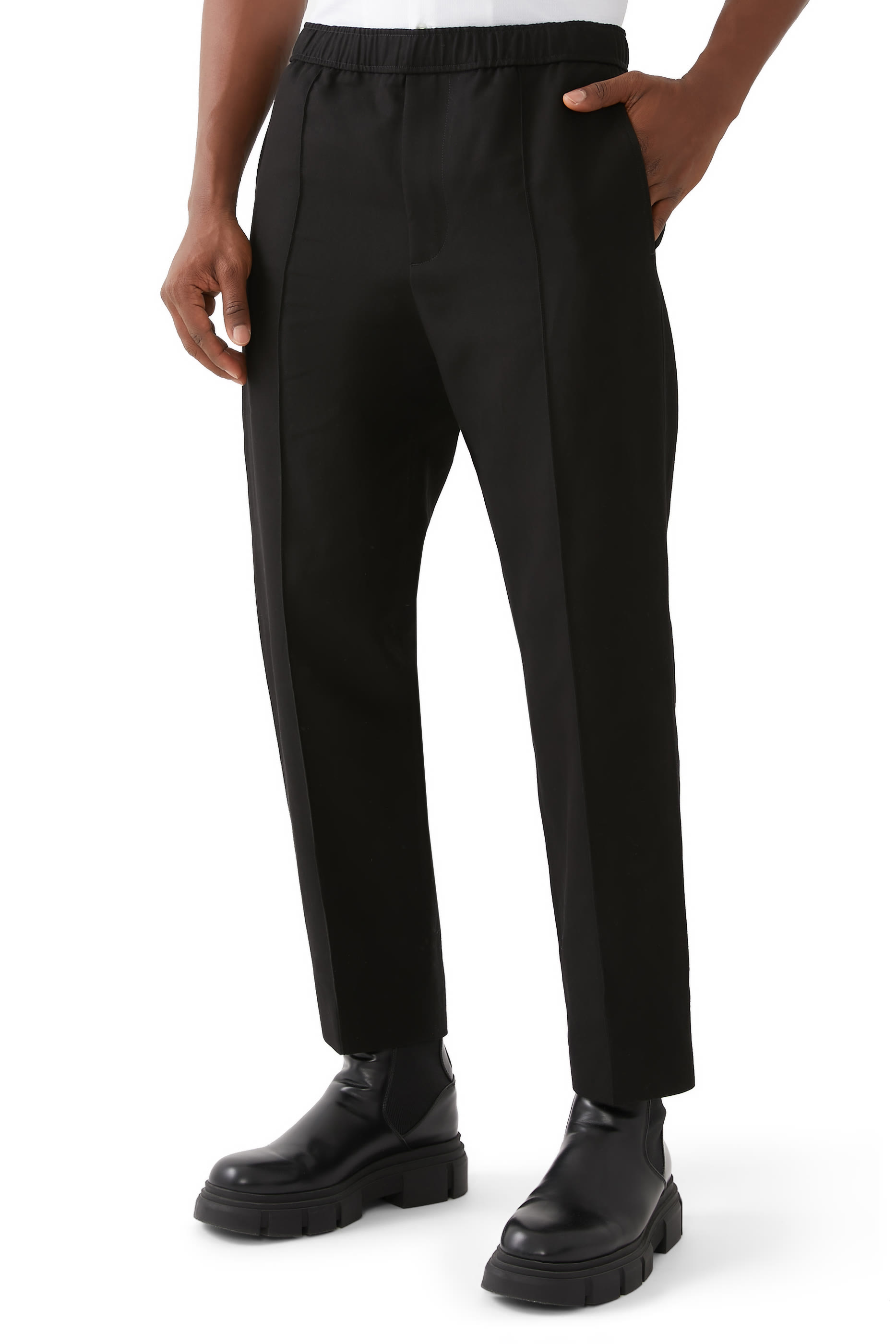 Elasticated Tapered Trousers