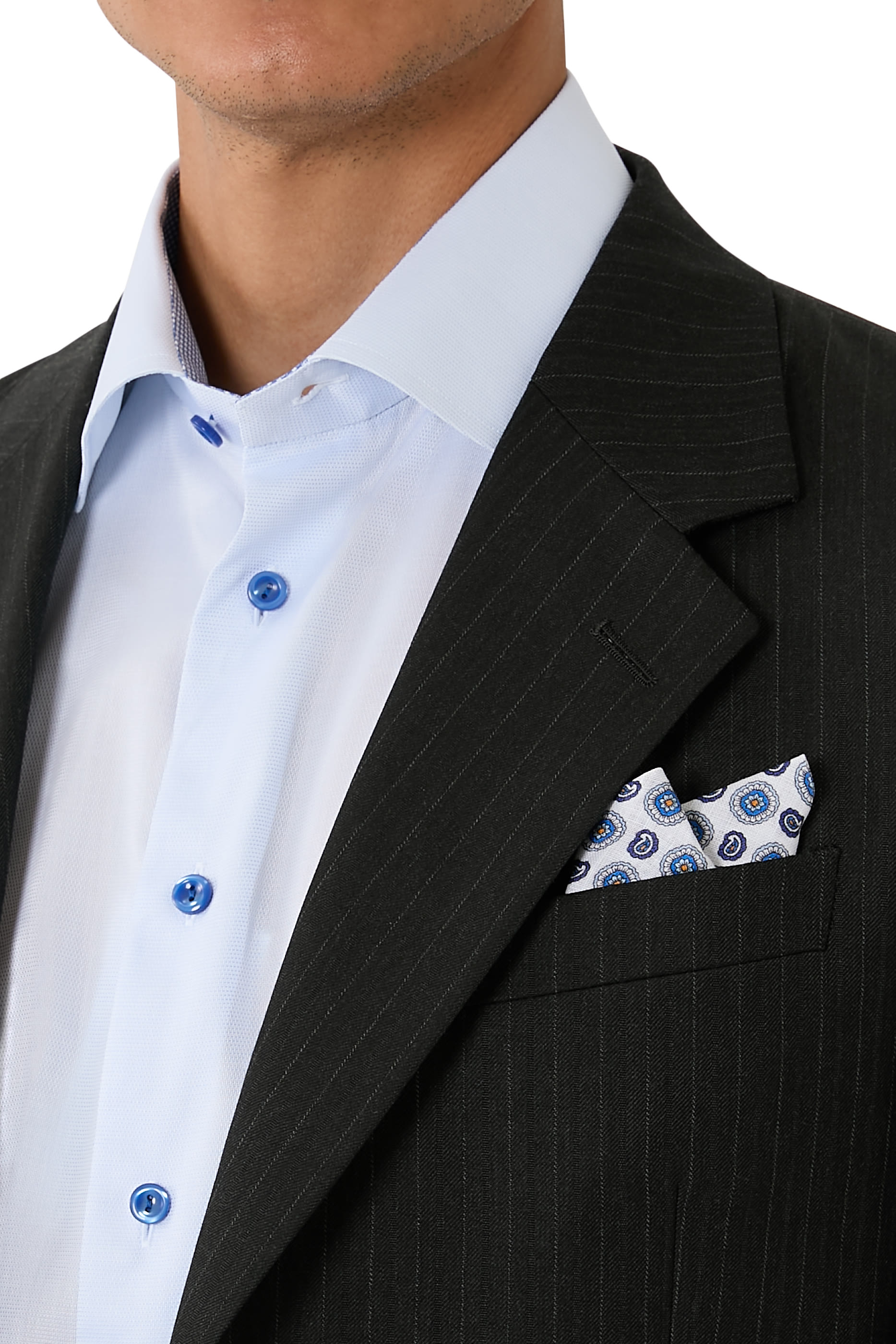 Geometric Linen Pocket Square