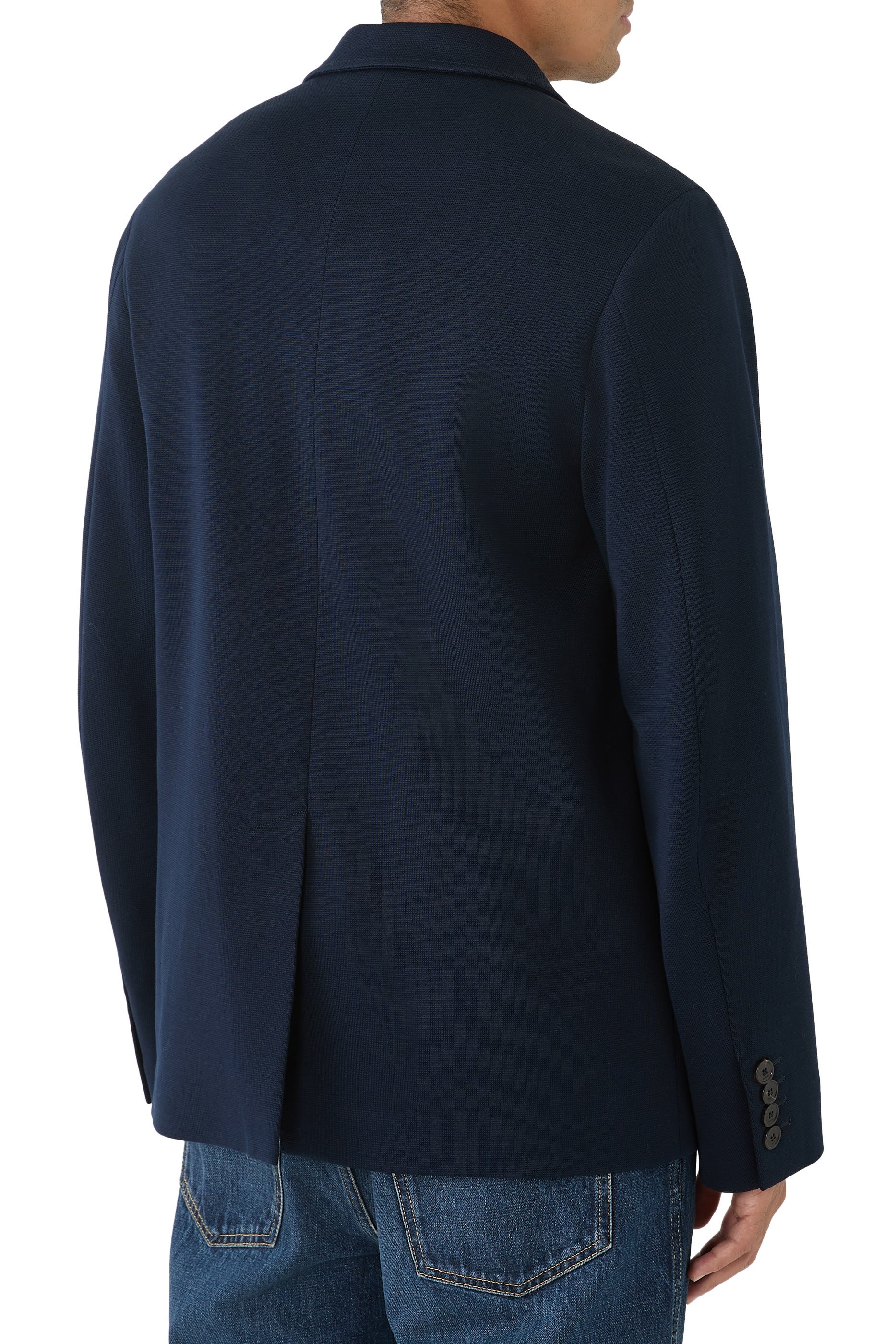  Single-Breasted Cotton Jersey Jacket