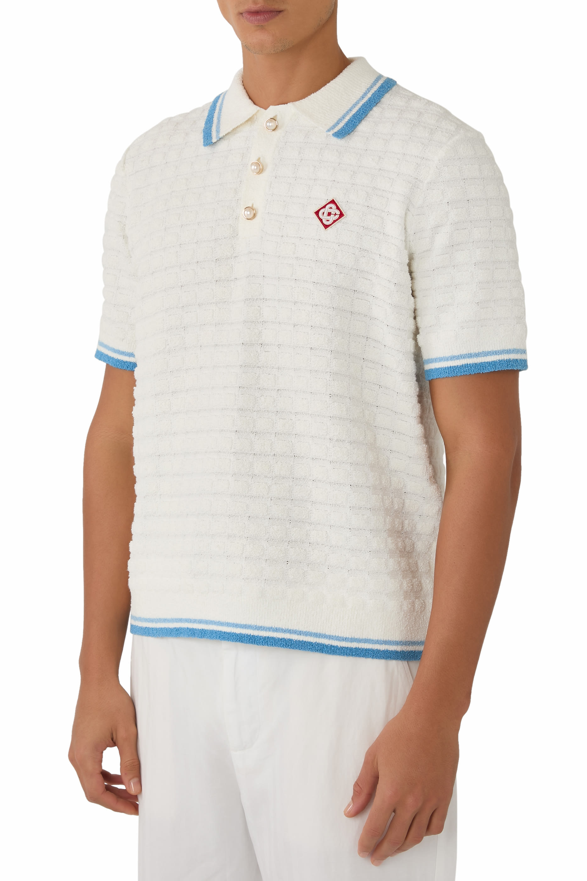 Cotton Bouclé Polo Shirt