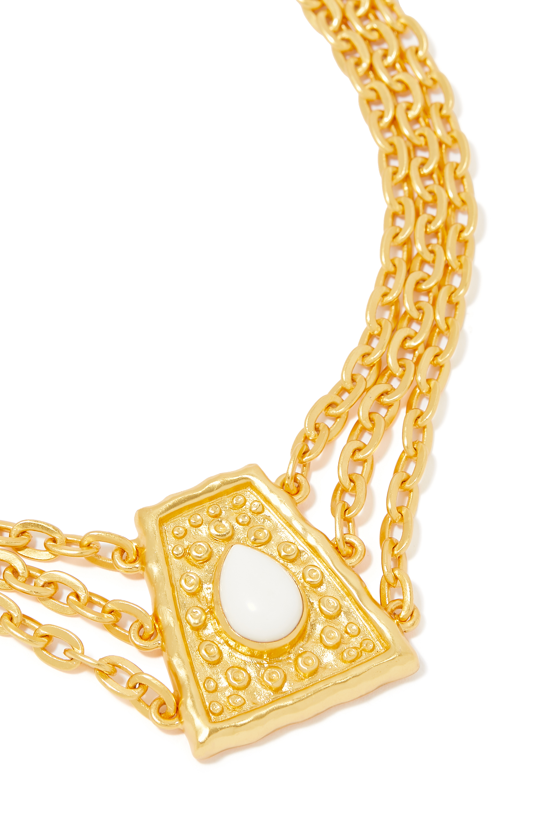 Mayan Necklace, 24k Gold-Plated Brass