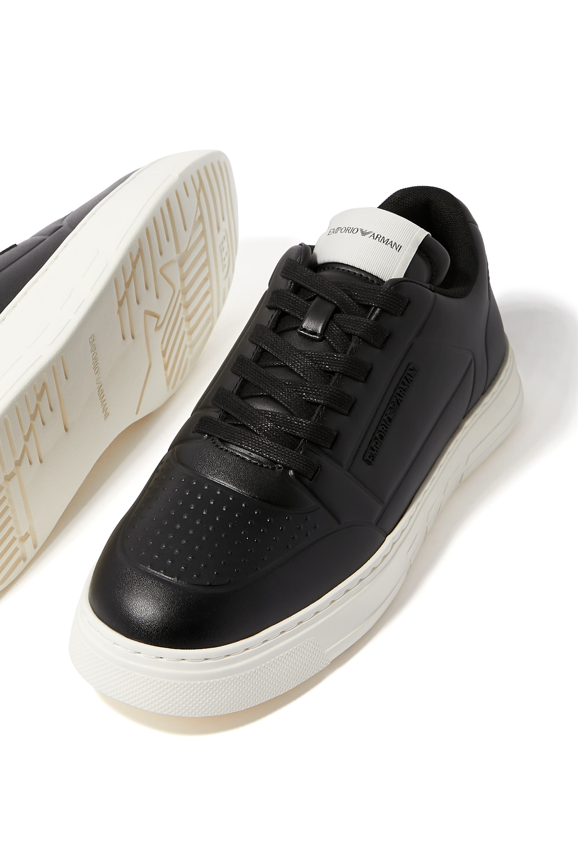Embossed-Logo Sneakers
