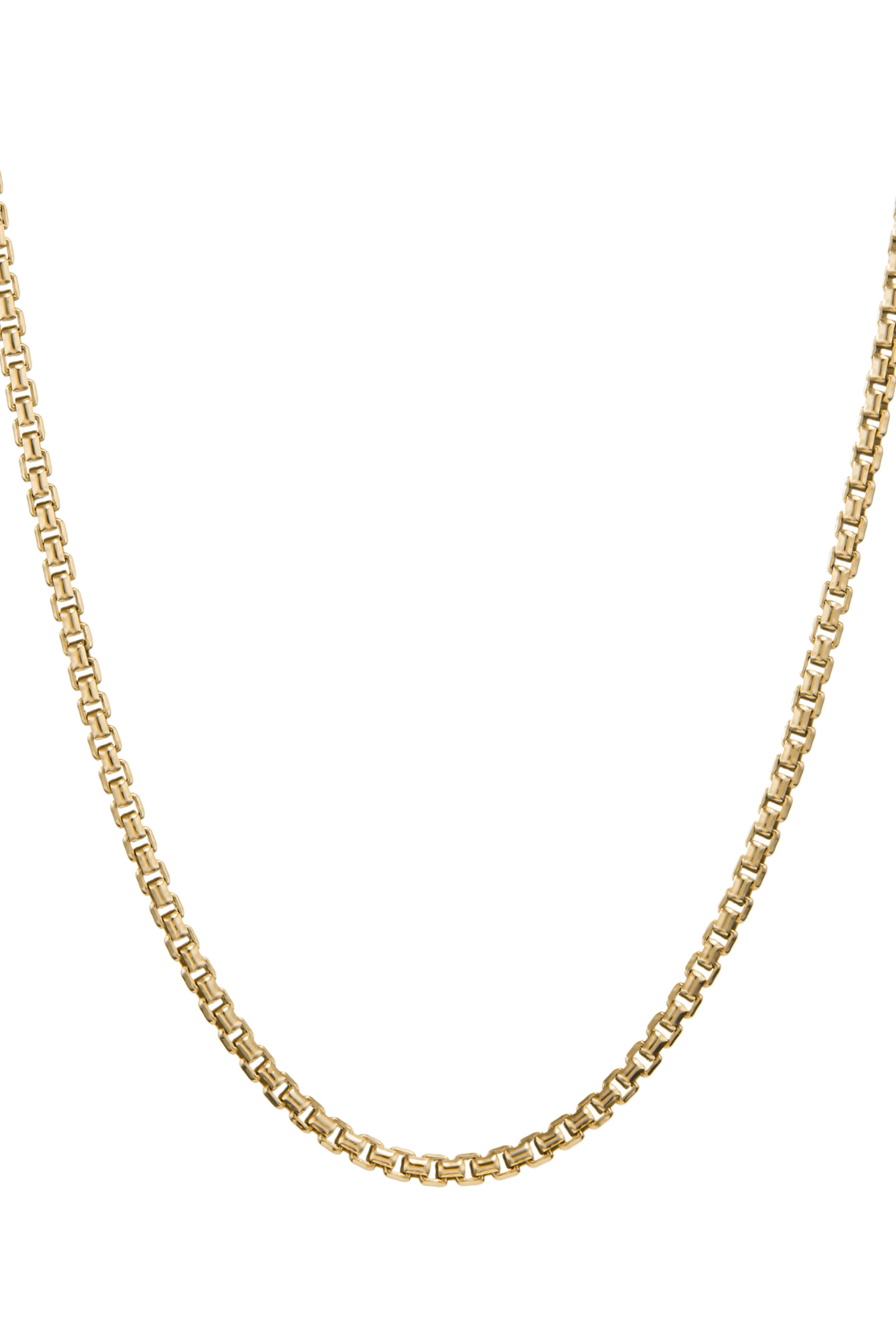 18in Small Box Chain, 18k Yellow Gold