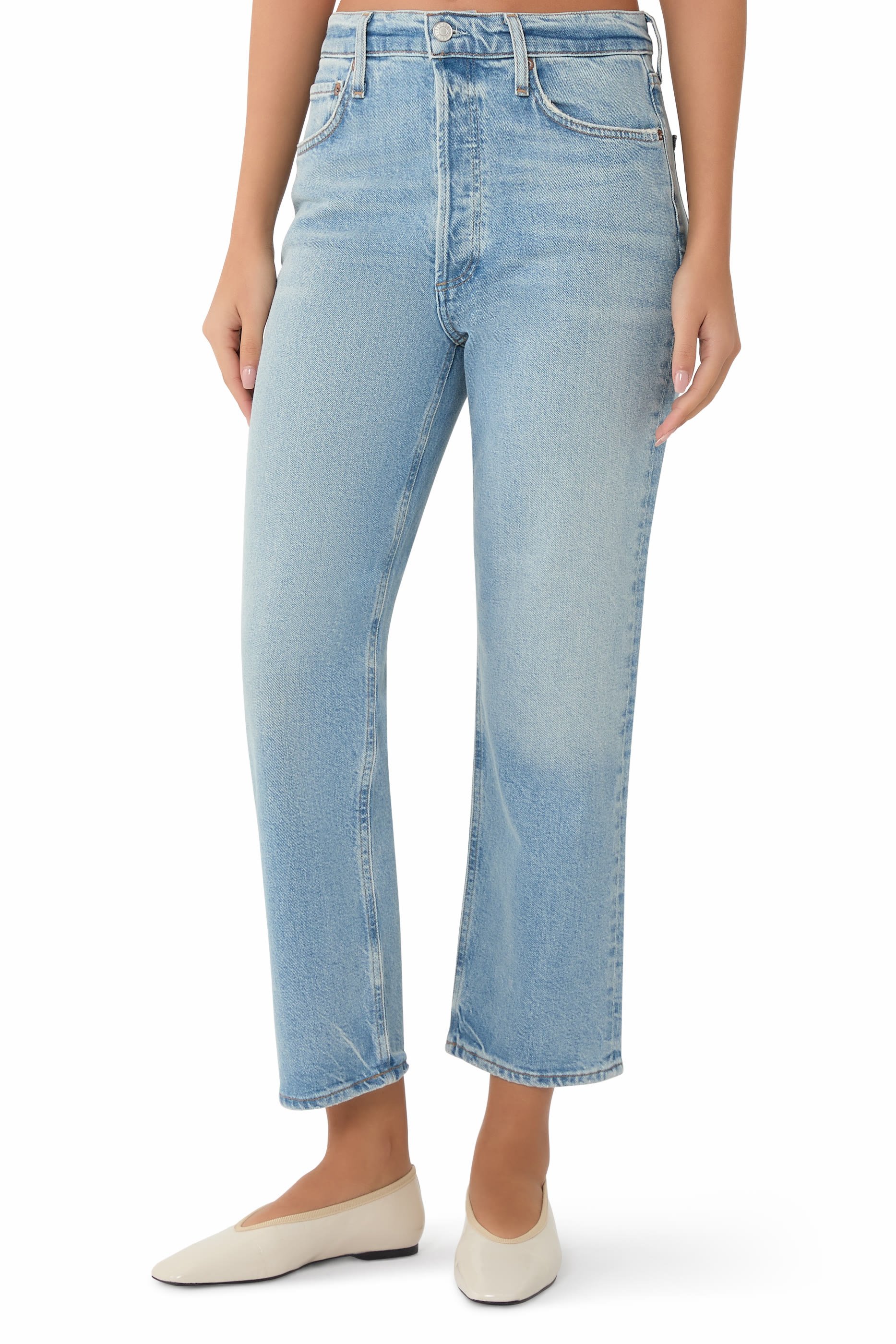 90's Pinch Waist Crop Jeans