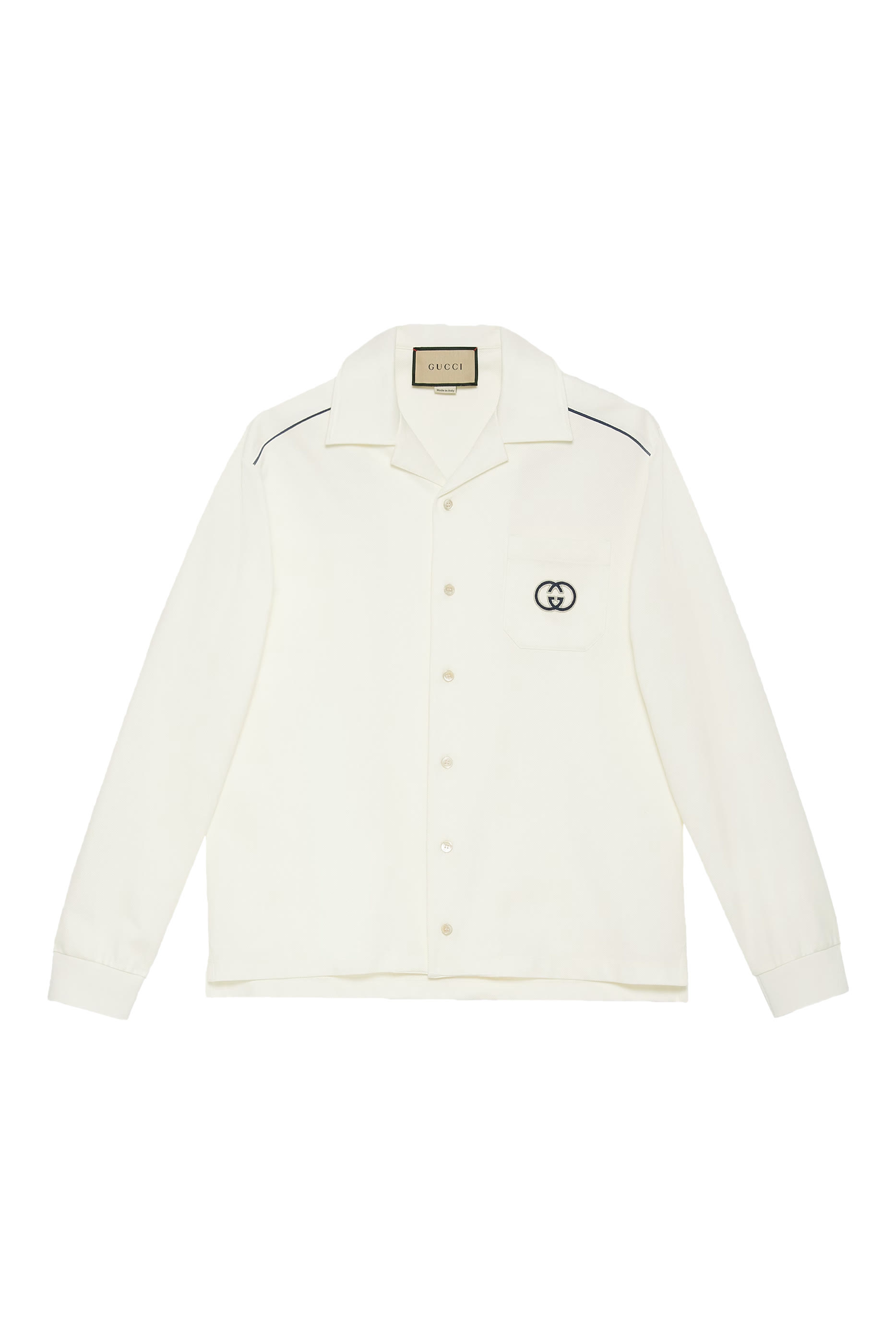 Logo Stretch Cotton Piquet Shirt
